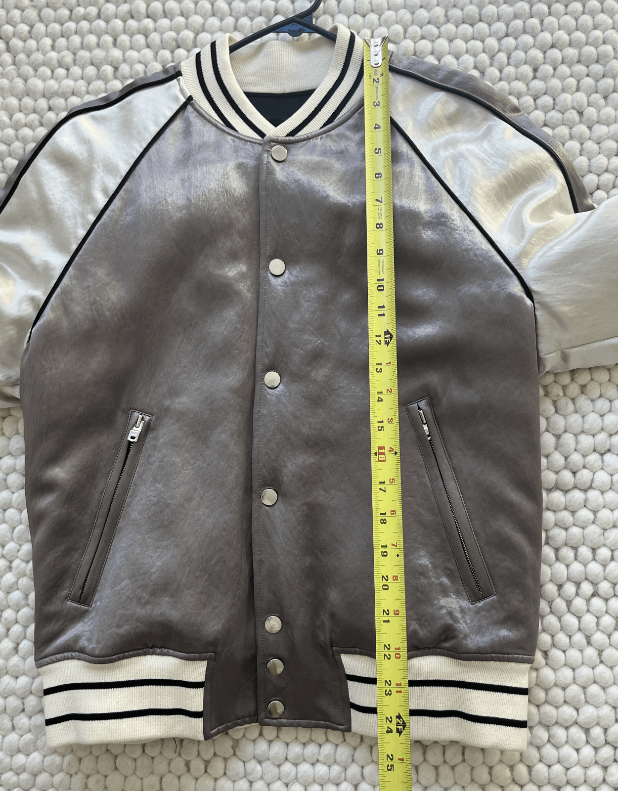 Amiri AMIRI PF22 Satin Souvenir Jacket – Silver/Ivory Size US M / EU 48-50 / 2 - 13 Thumbnail