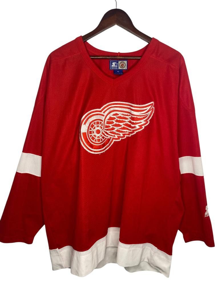 Vintage 90s Detroit Red Wings Starter Jersey Shirt Size XL
