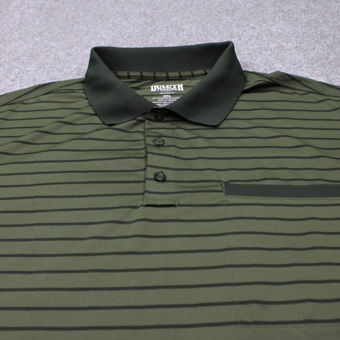 Vintage Duluth Knuckledown Polo Shirt Mens 2XL Green/Black Short Sleeve with Pocket Polo Shirt Size US XXL / EU 58 / 5 - 4 Thumbnail