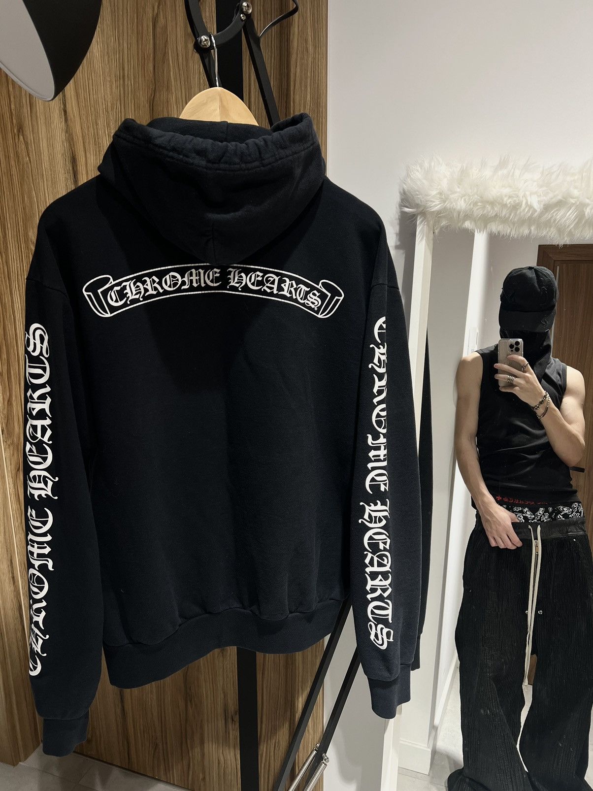 Chrome Hearts 🚨 Chrome Hearts scroll logo dark blue Hoodie Late 1990's Size US M / EU 48-50 / 2 - 1 Thumbnail