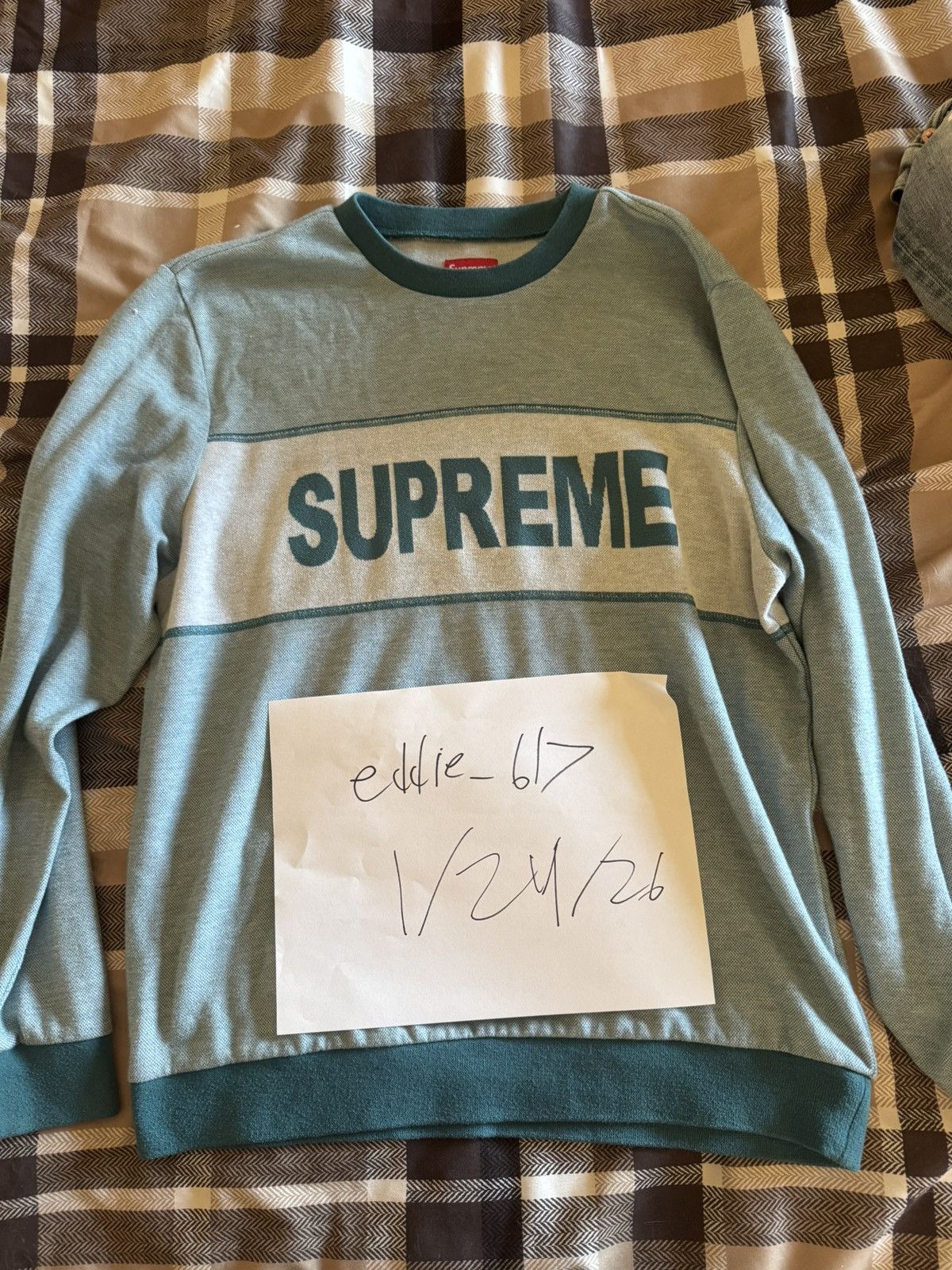 Supreme Supreme crewneck blue Size US M / EU 48-50 / 2 - 2 Thumbnail