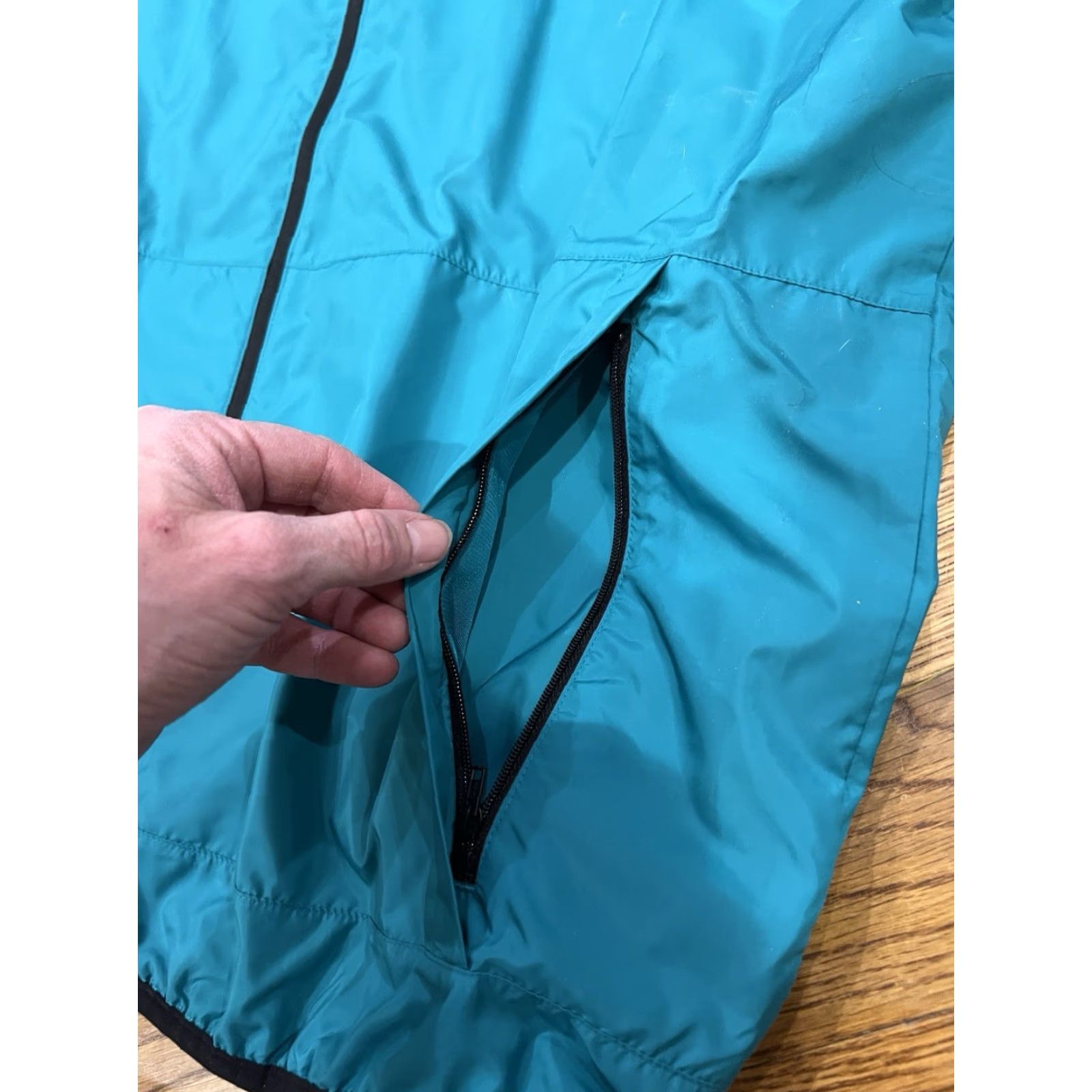 Adidas Adidas Windbreaker Jacket Climaproof Climalite Boston Marathon 2016 Mens Large Turquoise Striped Zip Stand-Up Collar Jacket Size US L / EU 52-54 / 3 - 4 Thumbnail