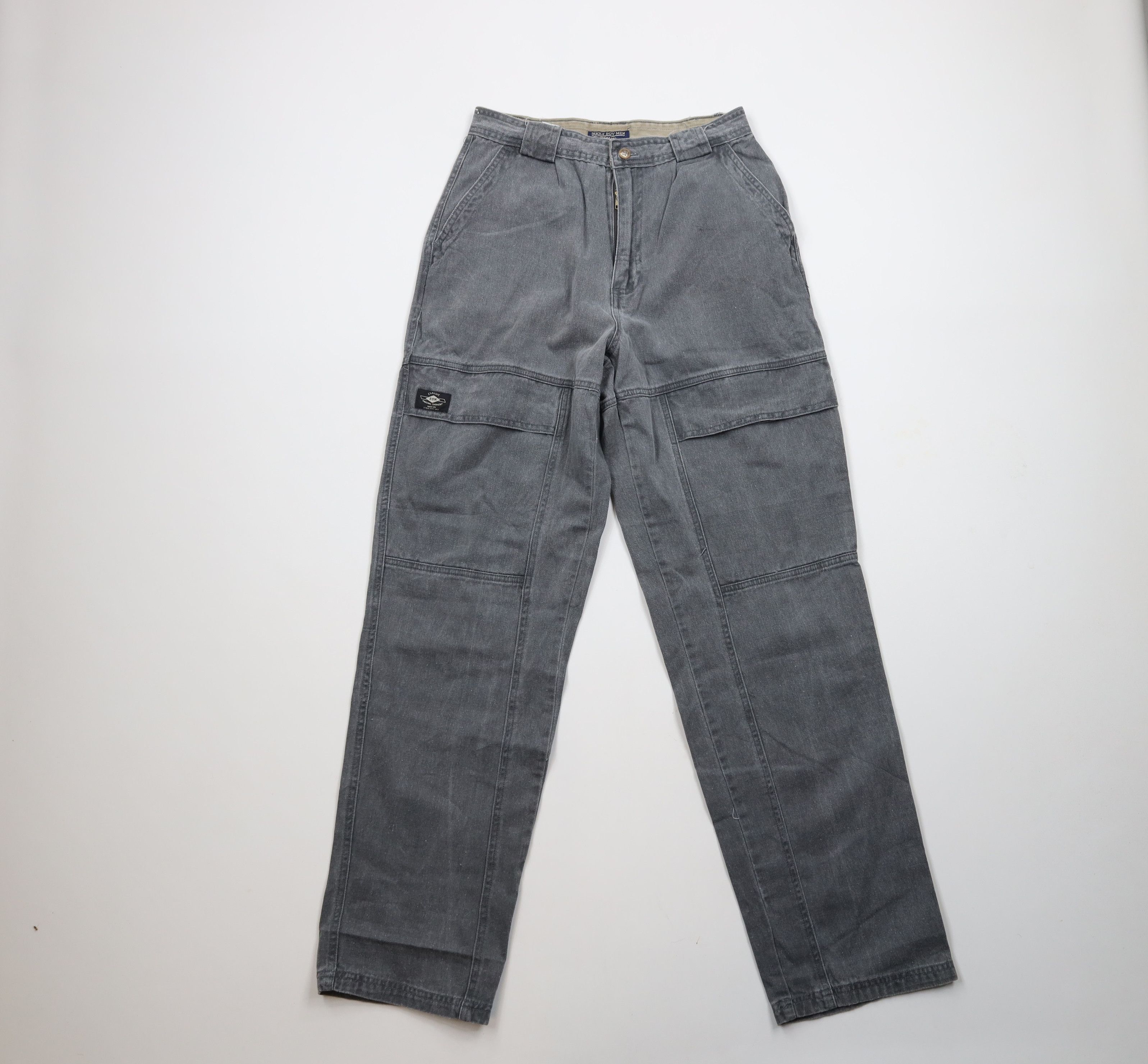 Vintage Vintage 90s Streetwear Stonewash Pocket Cargo Pants Gray Size US 28 / EU 44 - 1 Thumbnail