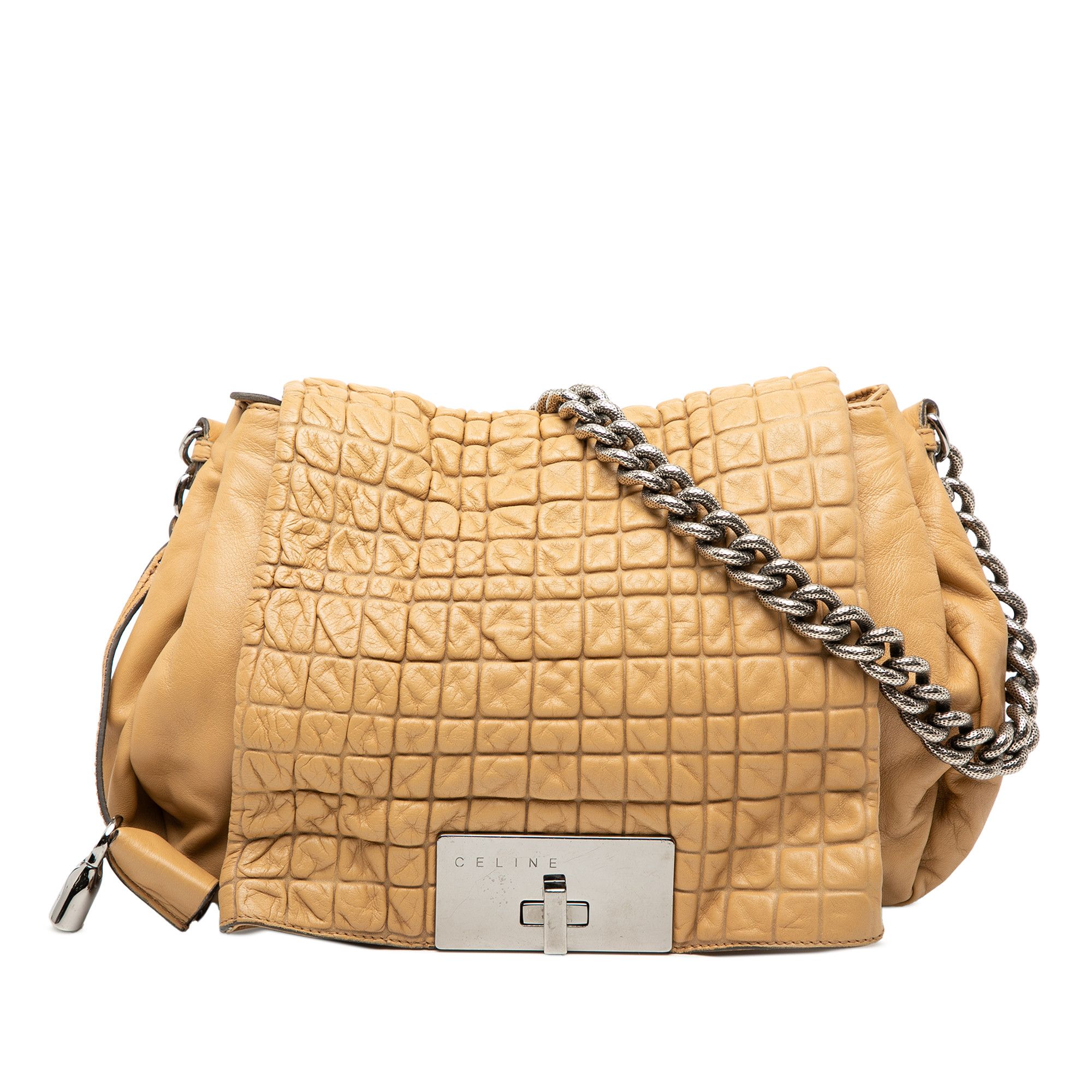 Celine Celine Lambskin Watch Me Gauffre Flap Shoulder Bag Size ONE SIZE - 1 Thumbnail