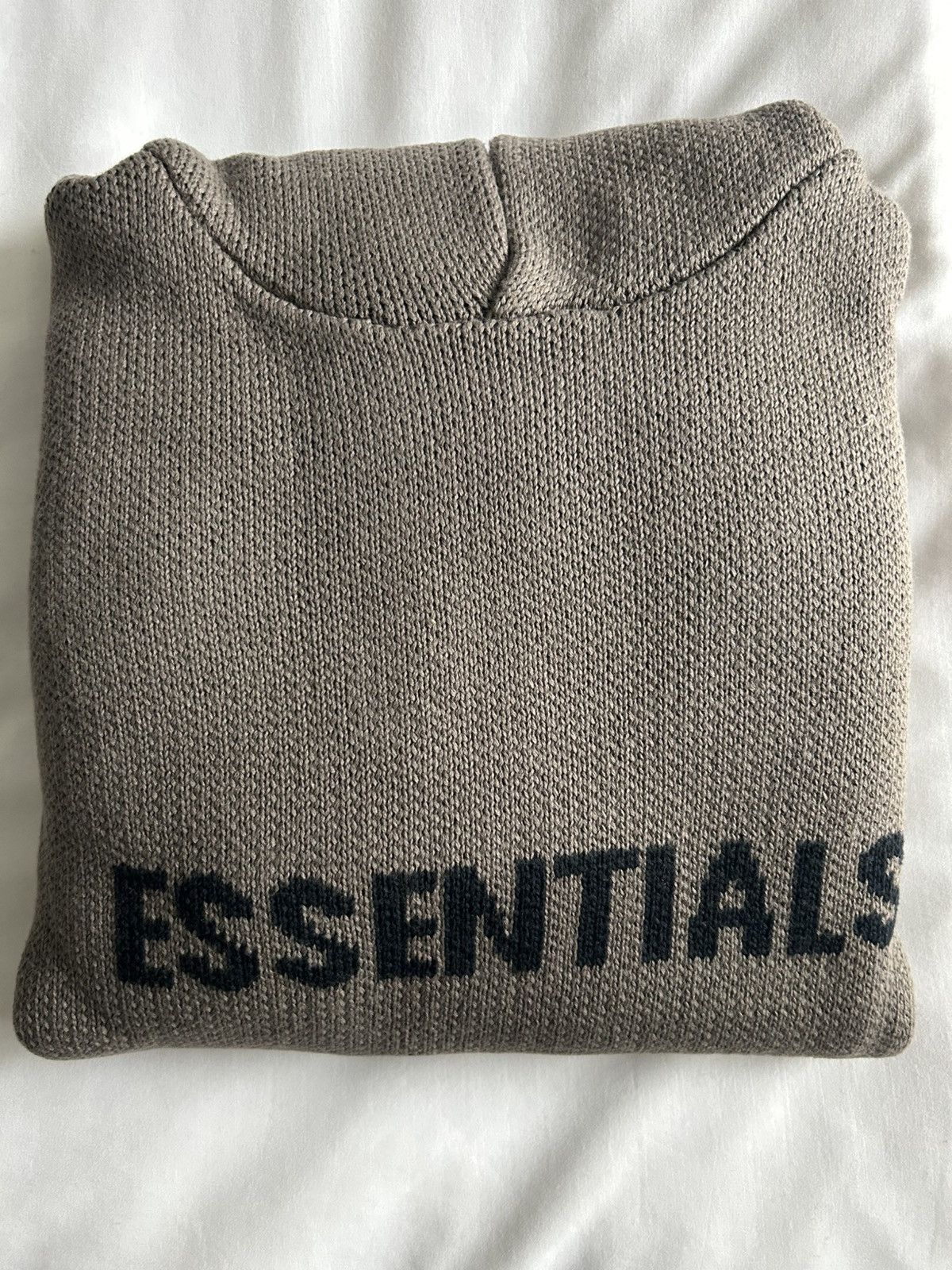 Essentials × Fear of God Fear of God Essentials Knit Pullover Hoodie ...
