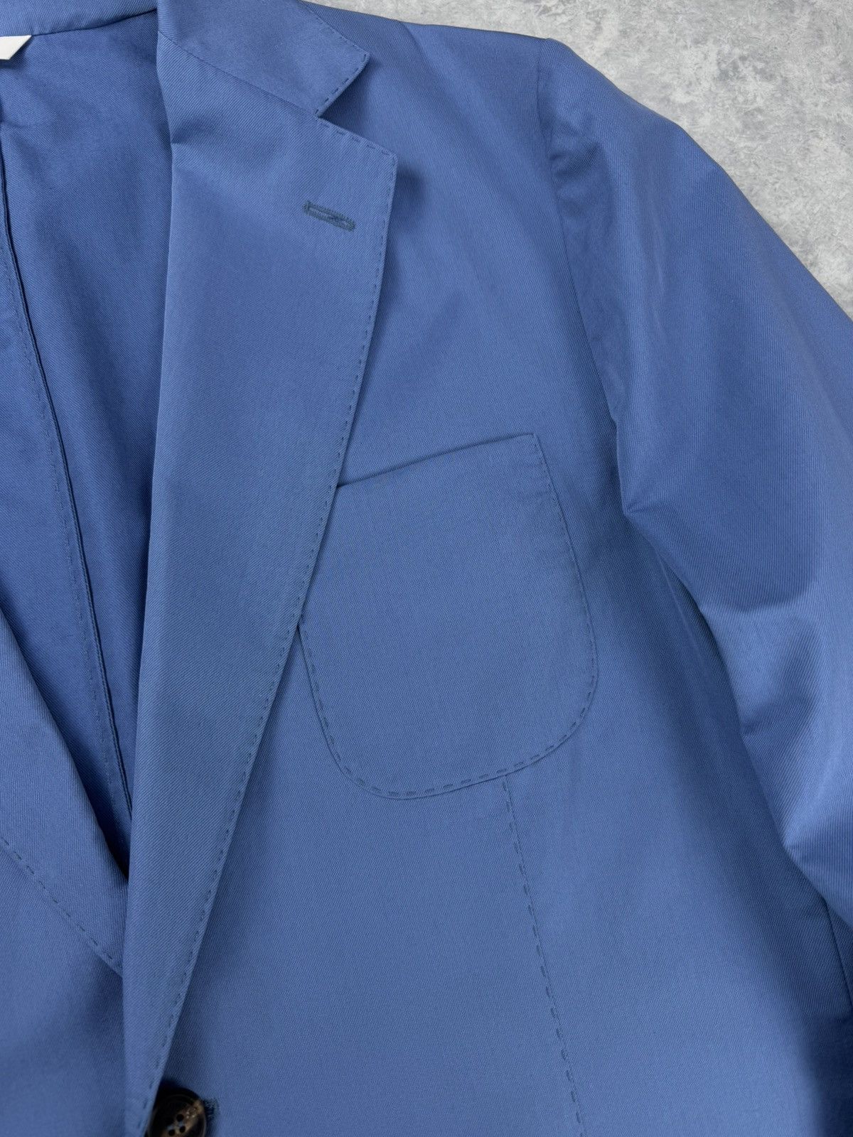 Colombo Colombo Italy Blue Blazer Cotton Silk Size 58 Size 48R - 7 Thumbnail