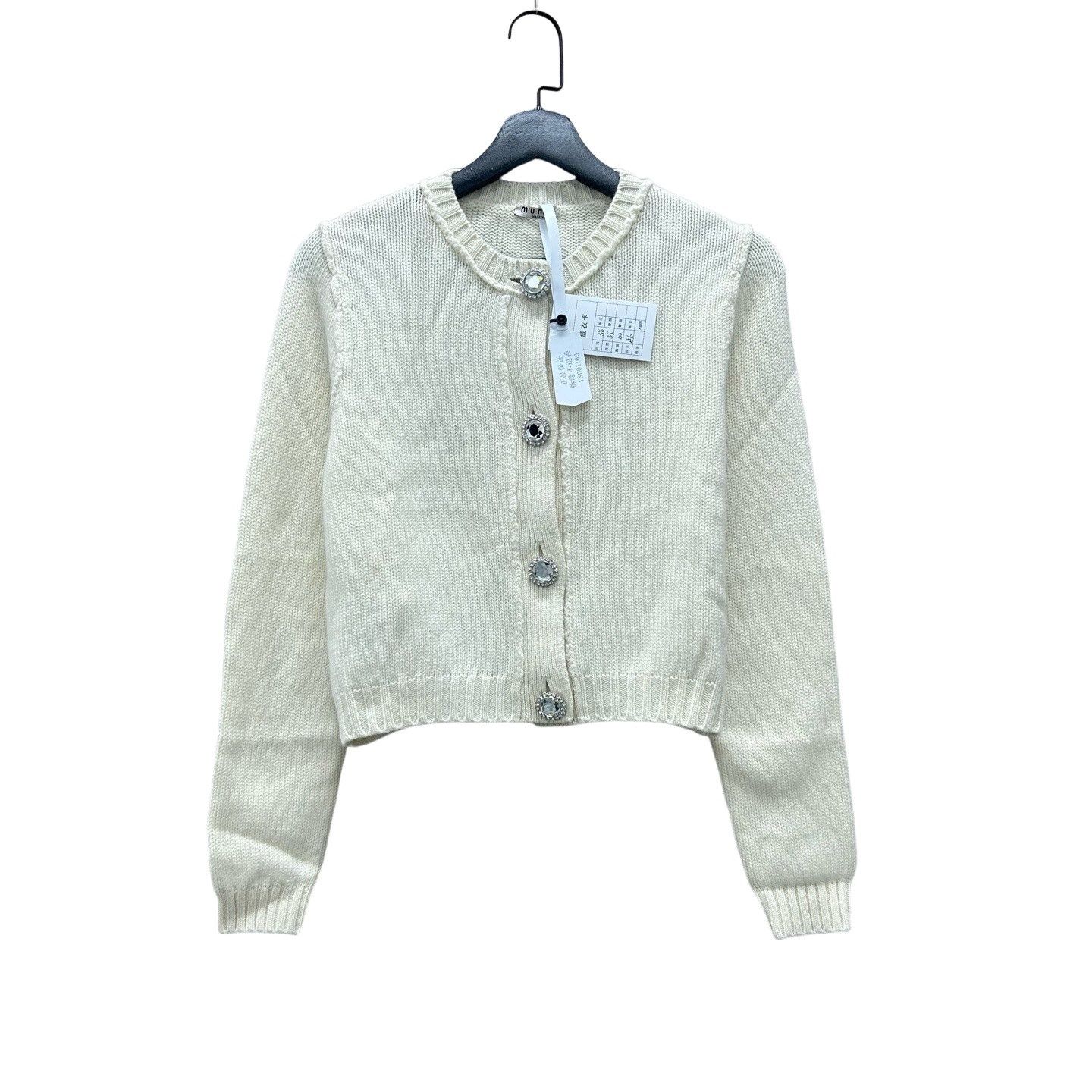 Miu Miu Miu Miu Rhinestone Button Cardigan Size 38 Size XS / US 0-2 / IT 36-38 - 1 Thumbnail