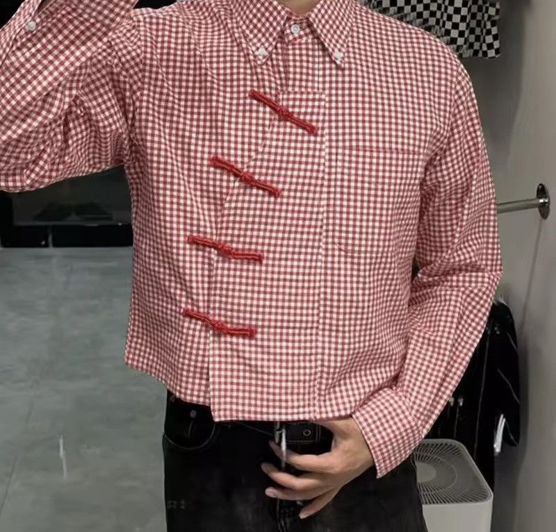 Plaid Designer Japanese Loose Shirt