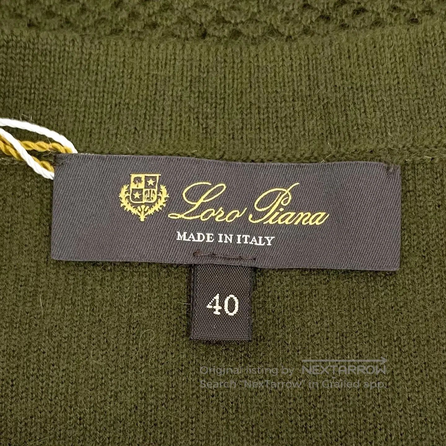 Loro Piana LORO PIANA Moss green round neck lace cashmere knitted swe Size S / US 4 / IT 40 - 5 Thumbnail