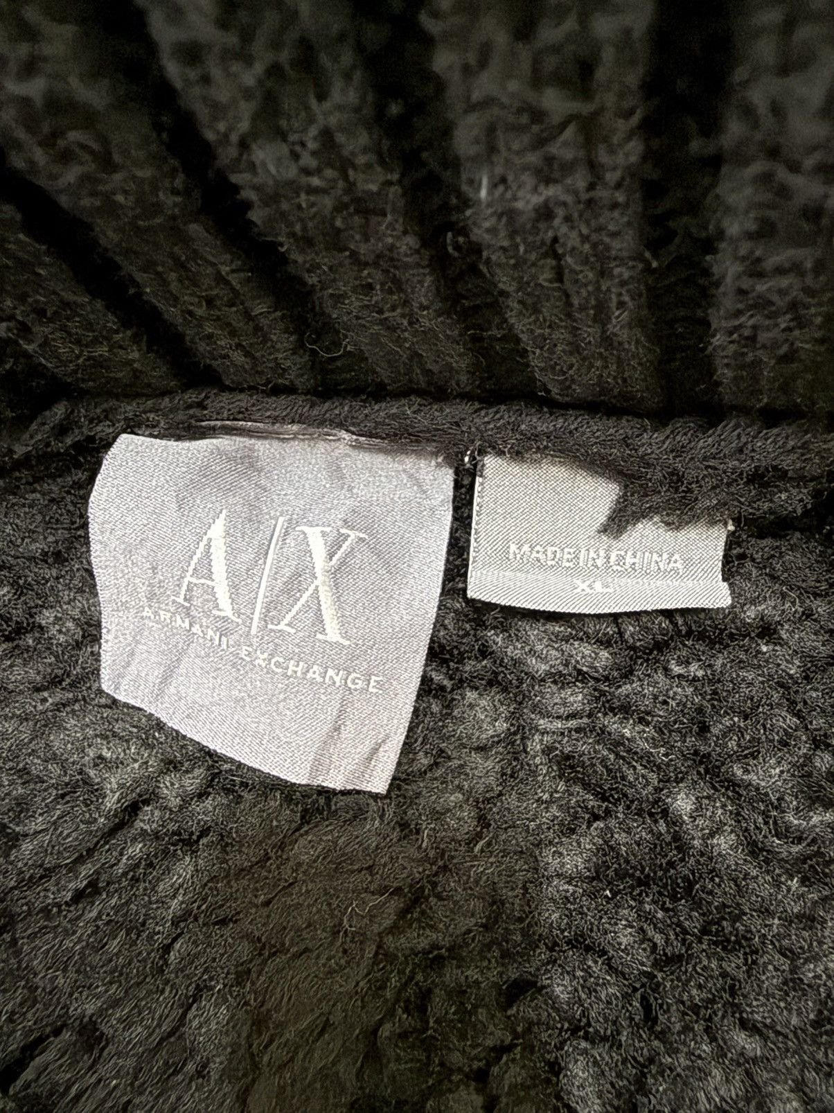 Armani Exchange Armani Exchange Black faux fur knit Jacket Size US L / EU 52-54 / 3 - 8 Thumbnail