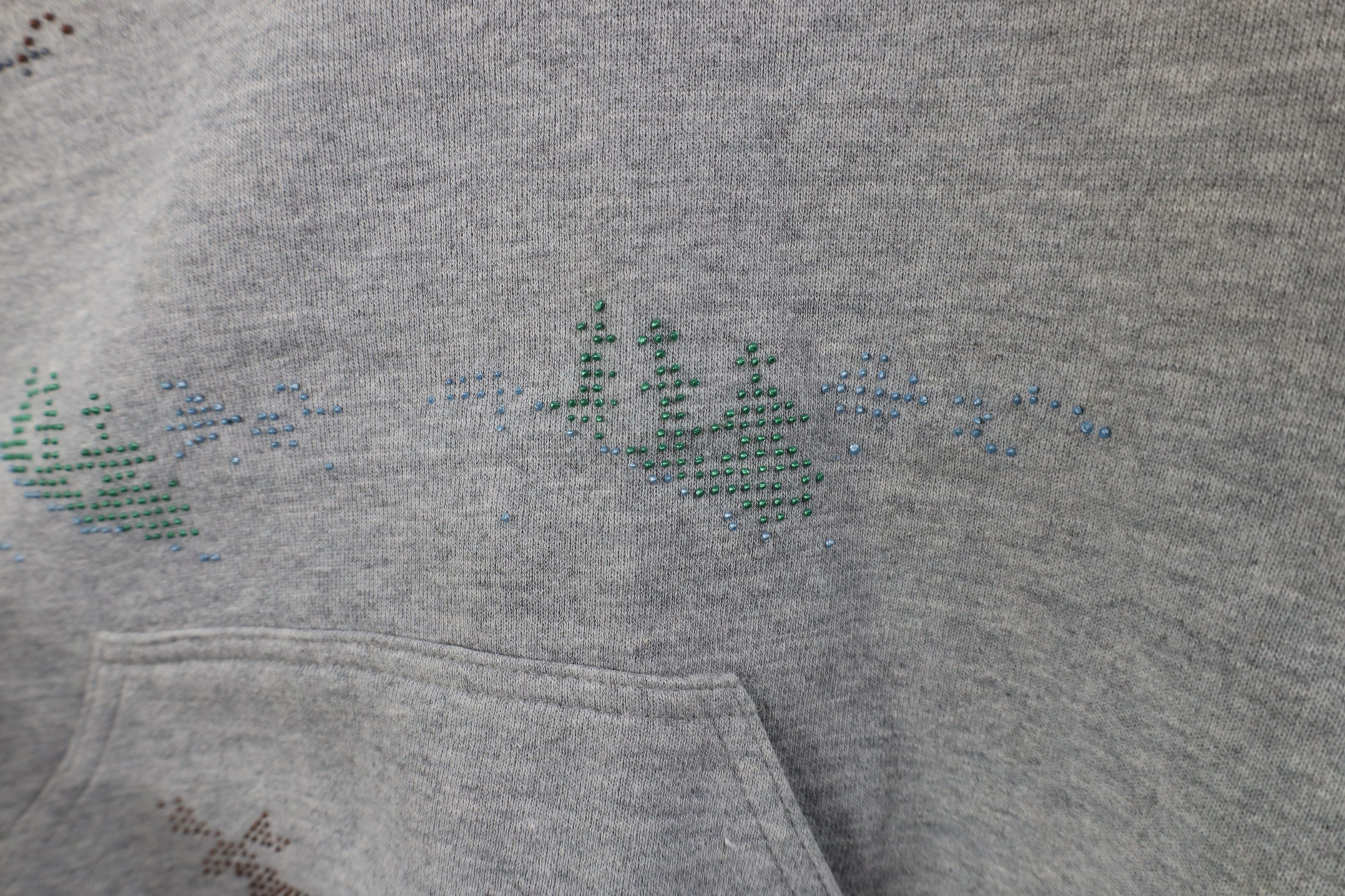 Vintage Vintage 80s 90s Dot Wolf Nature Hoodie Sweatshirt Gray USA Size US XL / EU 56 / 4 - 8 Thumbnail