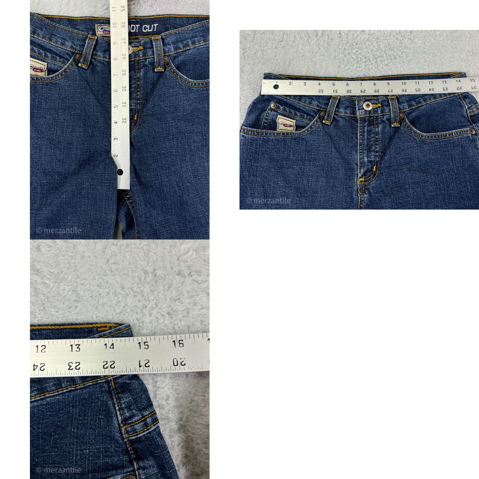 Denime Cruel Jeans Womens 9 Bootcut Denim Blue Medium Wash Cotton 5-Pocket Regular Inseam 31 in Women's Jeans Cruel Brand Adult Womens Jeans Size 30" / US 8 / IT 44 - 9 Thumbnail