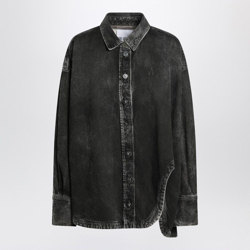 The Attico The Attico Black Washed Denim Shirt Size M / US 6-8 / IT 42-44 - 1 Thumbnail