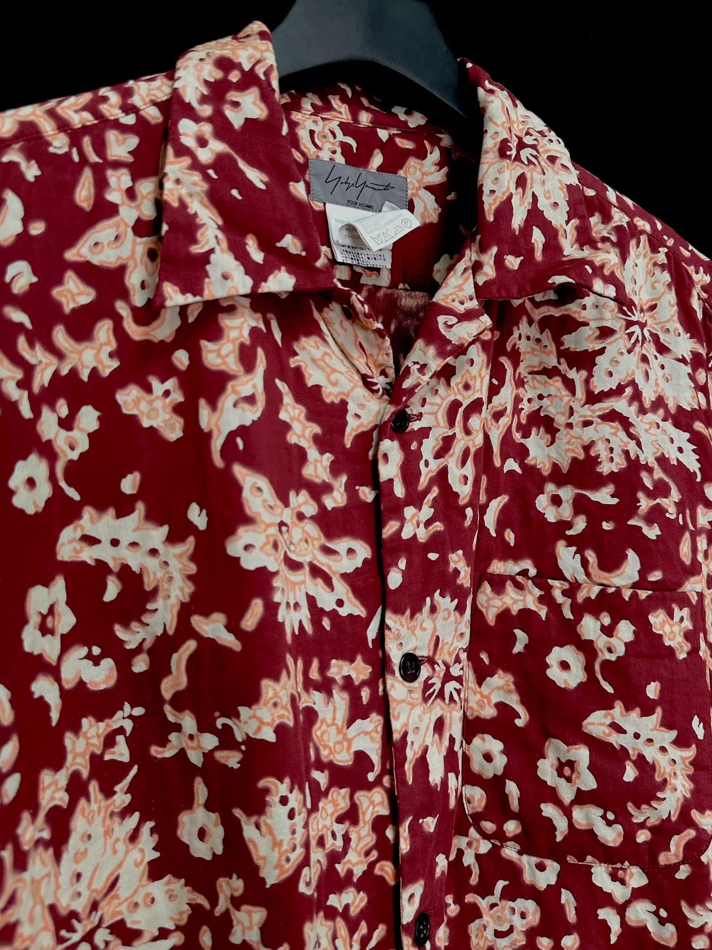 Yohji Yamamoto Yohji Yamamoto 06SS Hand-Discharge Flower Shirt Size US L / EU 52-54 / 3 - 4 Thumbnail