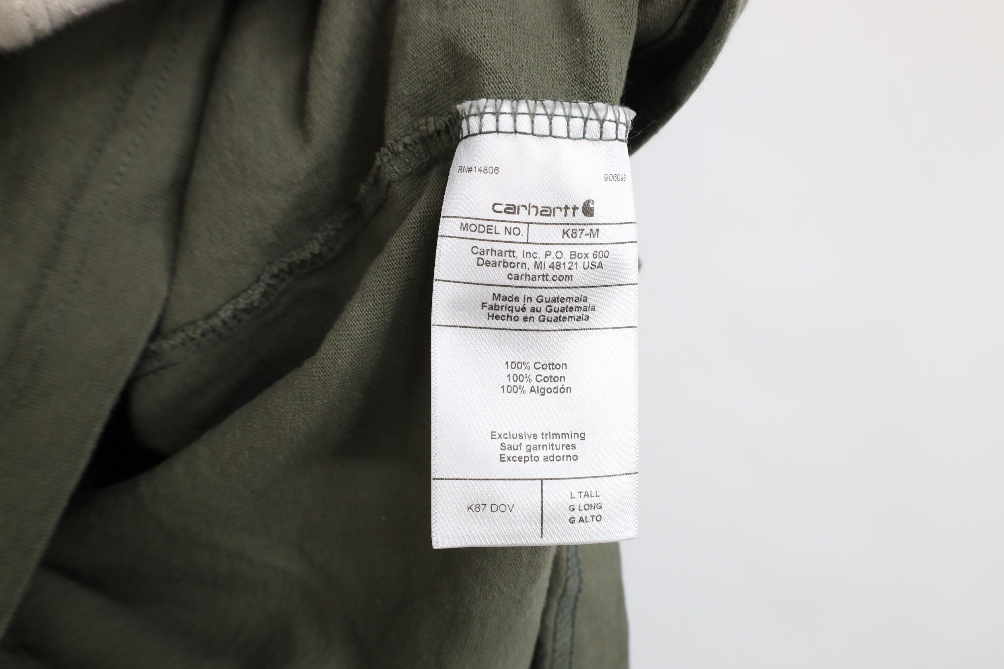 Carhartt × Vintage Vintage Y2K Carhartt Loose Fit Pocket T-Shirt Olive Green Size US L / EU 52-54 / 3 - 8 Thumbnail