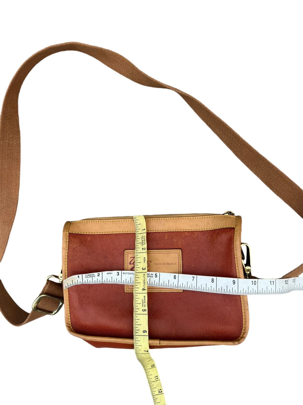 Leather Vintage 90s Upla Paris Scratches Patina Leather Sling Bag Size ONE SIZE - 25 Thumbnail