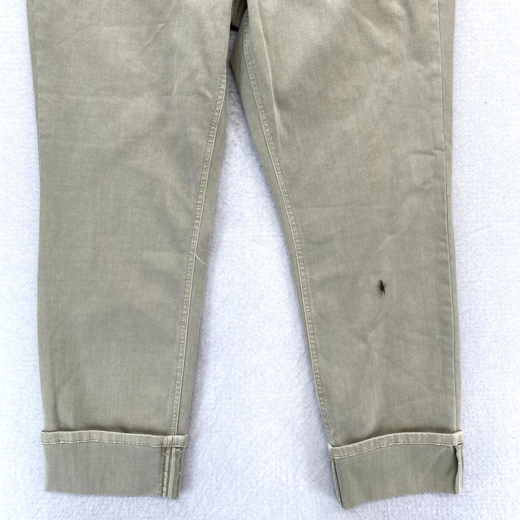 J. Jill J.Jill Jeans Women's 8 High Rise Cropped Light Green Stretch Denim Cuffed NWT Size 30" / US 8 / IT 44 - 3 Thumbnail