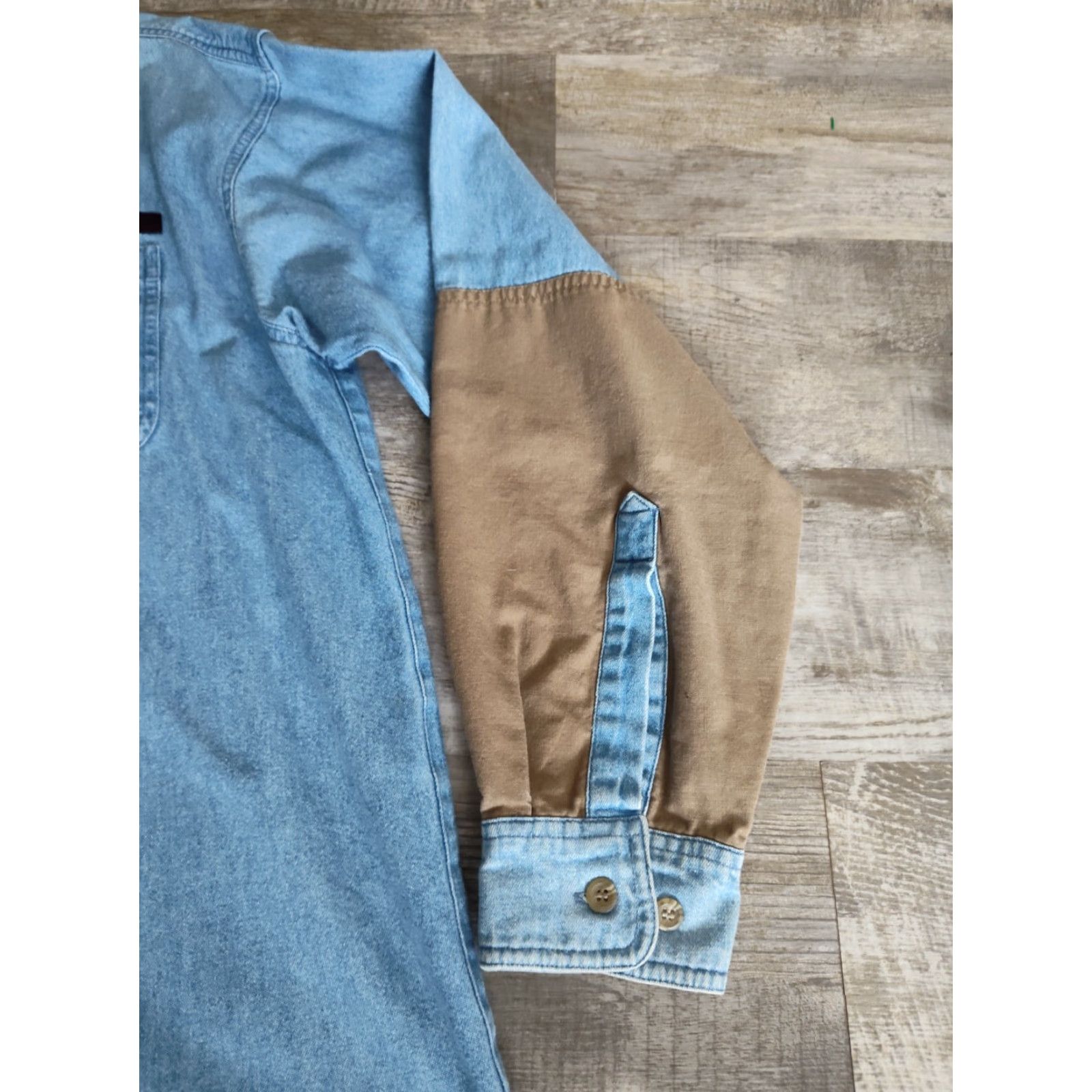 Vintage VINTAGE Columbia Denim Shirt Men Large Blue Long Sleeve Button Up Fall Hunting Shooting Pattern Size US L / EU 52-54 / 3 - 3 Thumbnail