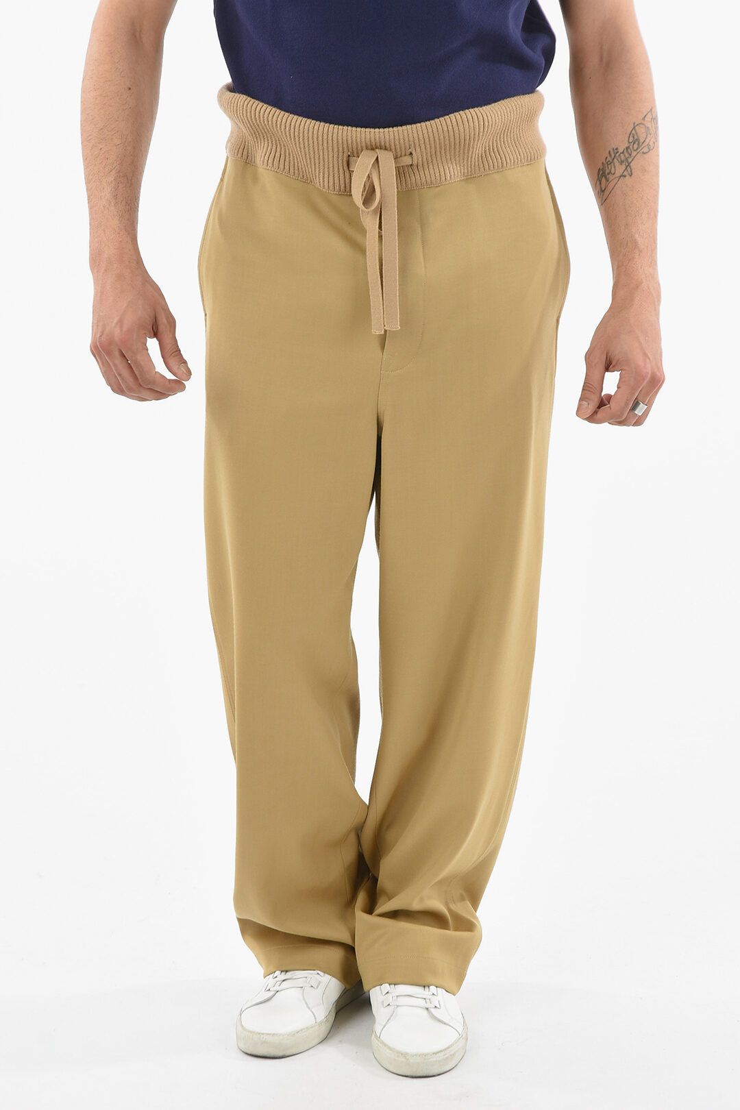 image of Brunello Cucinelli Og1Mm1223 Wool Pant In Beige, Men's (Size 32)