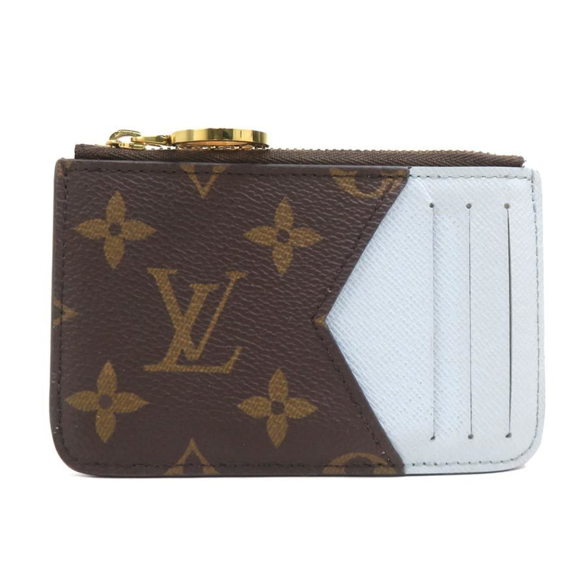 Louis Vuitton Louis Vuitton Wallet, Coin Purse, Business Card Holder, Case, Monogram Porte Carte Romy, Canvas, Brown x Light Blue, Men's and Women's, M83602, Free Shipping, 56620i Size ONE SIZE - 1 Thumbnail