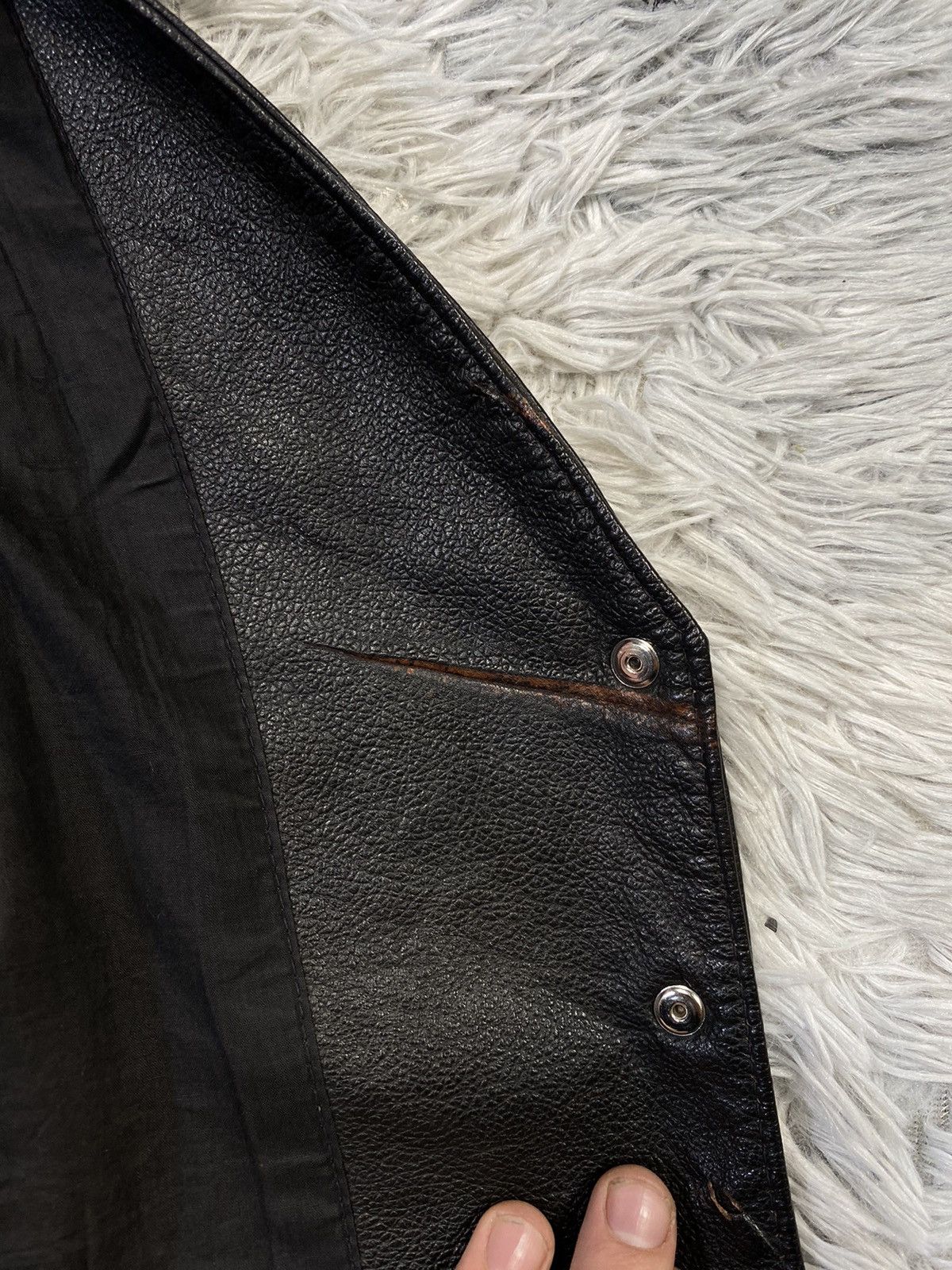 Leather Vintage Miss Joy Leather Vest Size 40 Size ONE SIZE - 12 Thumbnail