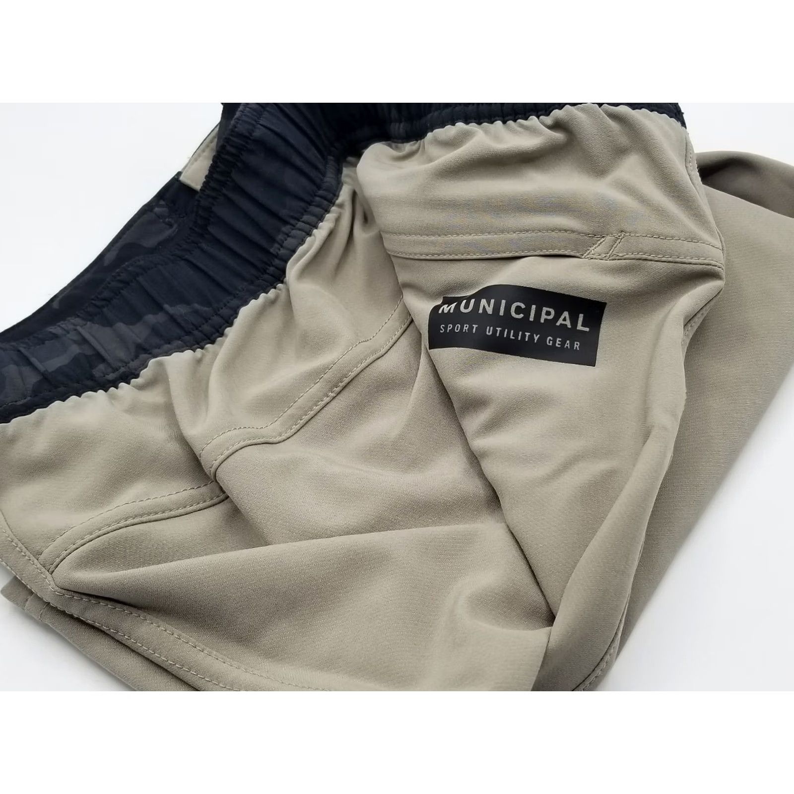 Vintage Municipal Men's Training Shorts Size S Tan Stretch Activewear Sports Size US 29 - 5 Thumbnail