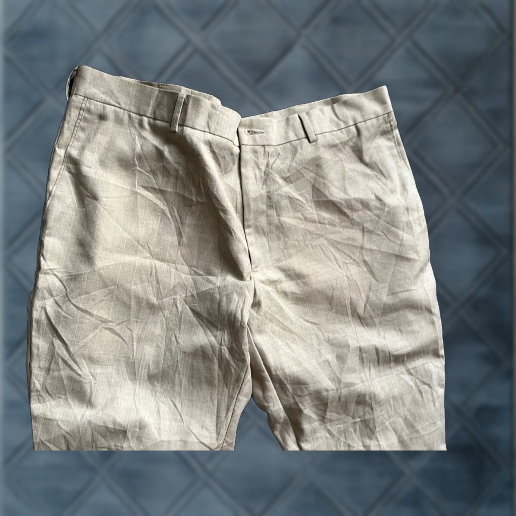 Perry Ellis Perry Ellis Pants Mens 38x30 Beige Lightweight Linen Blend Straight Leg Chino Size US 38 / EU 54 - 1 Thumbnail