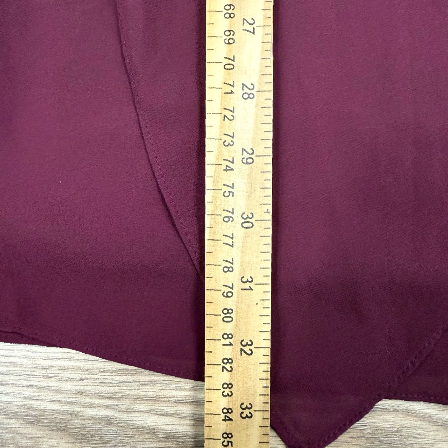 Vintage A. Byer Women’s Dress CHIFFON Sleeveless FLOWY Sheer Overlay Lined Maroon XL Knee Length Dress Slip Womens Size XL / US 12-14 / IT 48-50 - 7 Thumbnail