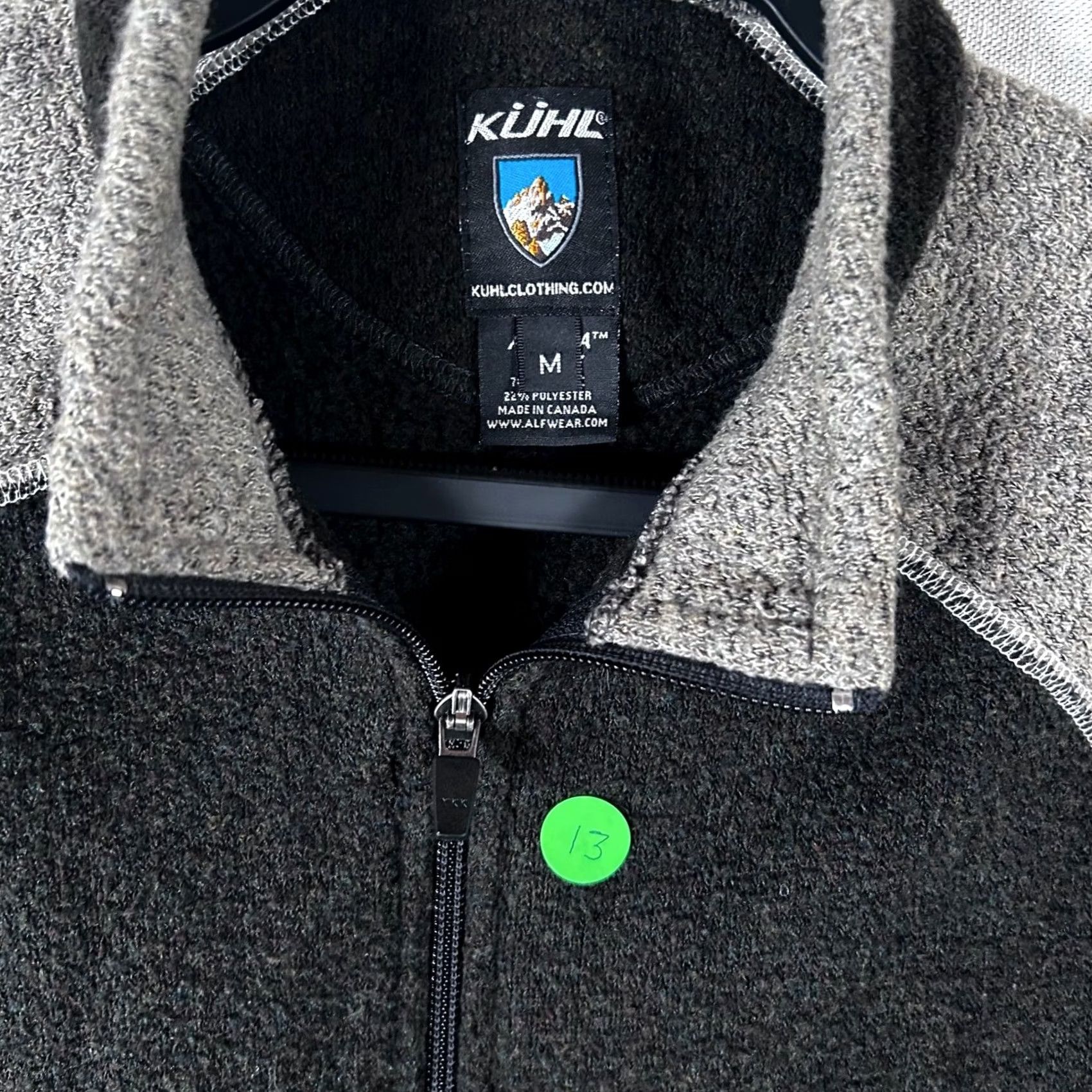 Vintage Kühl Alfpaca Fleece Full Zip Jacket Womens M Black Gray Canada Size M / US 6-8 / IT 42-44 - 2 Thumbnail