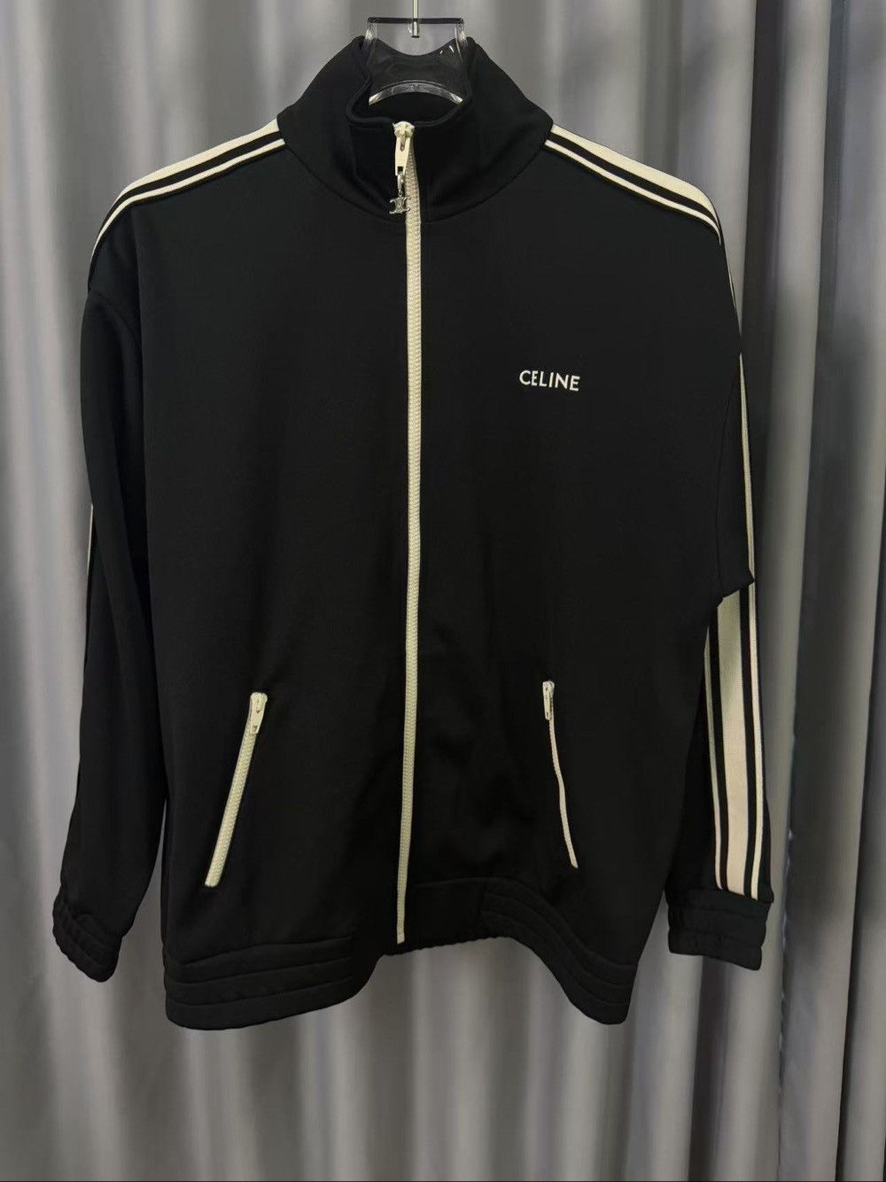 Celine CELINE Triomphe Logo Track Jacket Size XS Size XS / US 0-2 / IT 36-38 - 1 Thumbnail