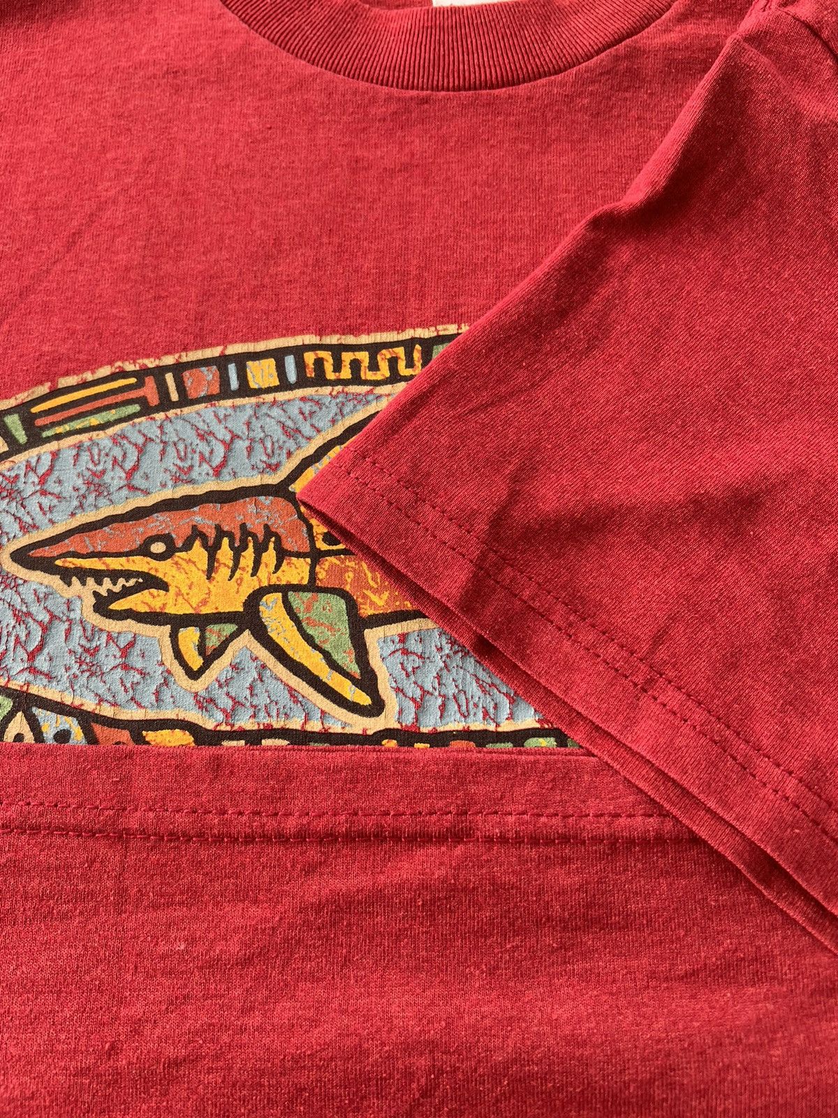 Vintage Vintage 90s Lanzarote Spain Island Shark Ocean T-shirt Size US M / EU 48-50 / 2 - 6 Thumbnail