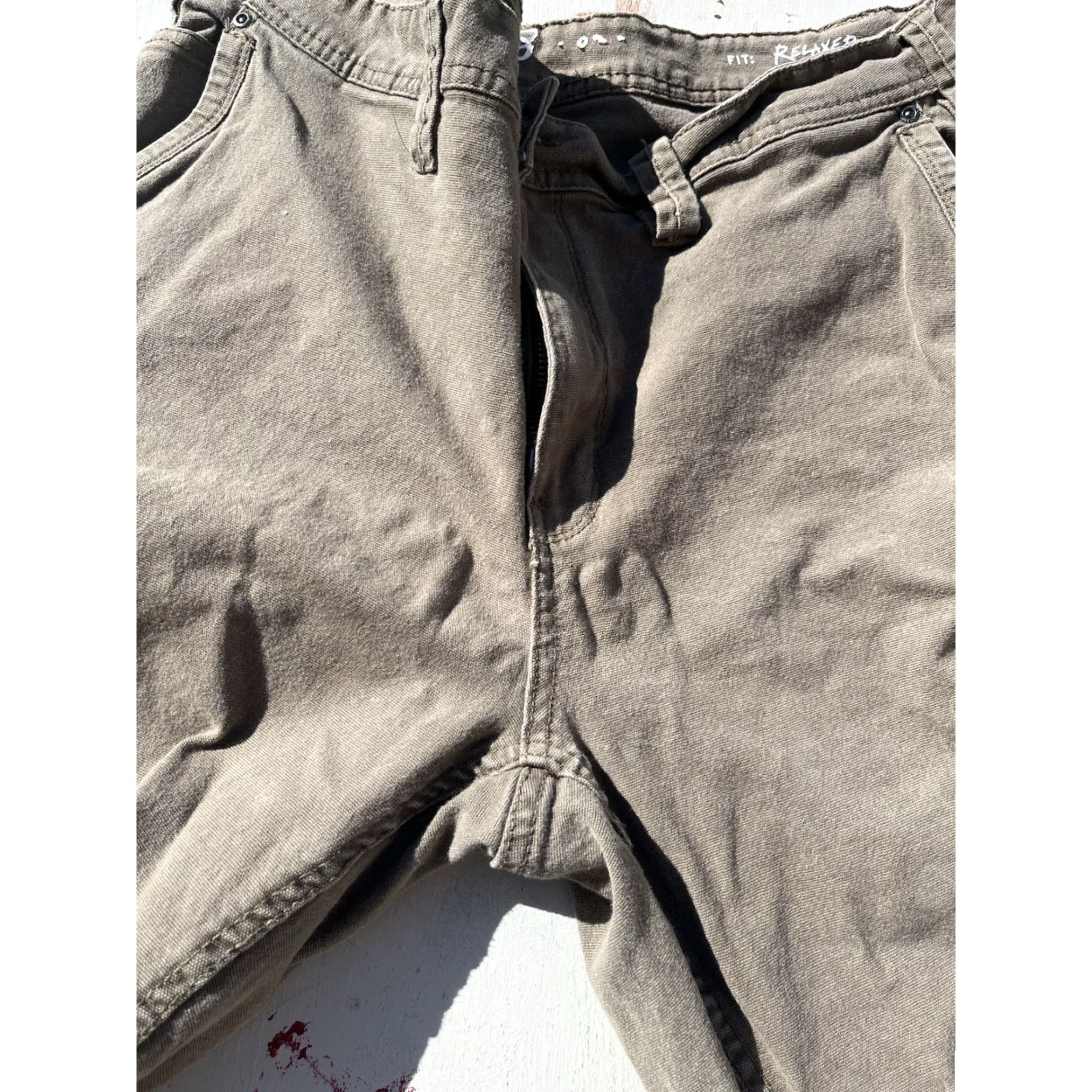 Eddie Bauer Eddie Bauer Pants Green Solid 38x30 Workwear Double Knee Modern Grunge Slimming 5-Pocket Mens Regular Denim Cotton Spandex Straight Inseam 30 Size US 38 / EU 54 - 7 Thumbnail