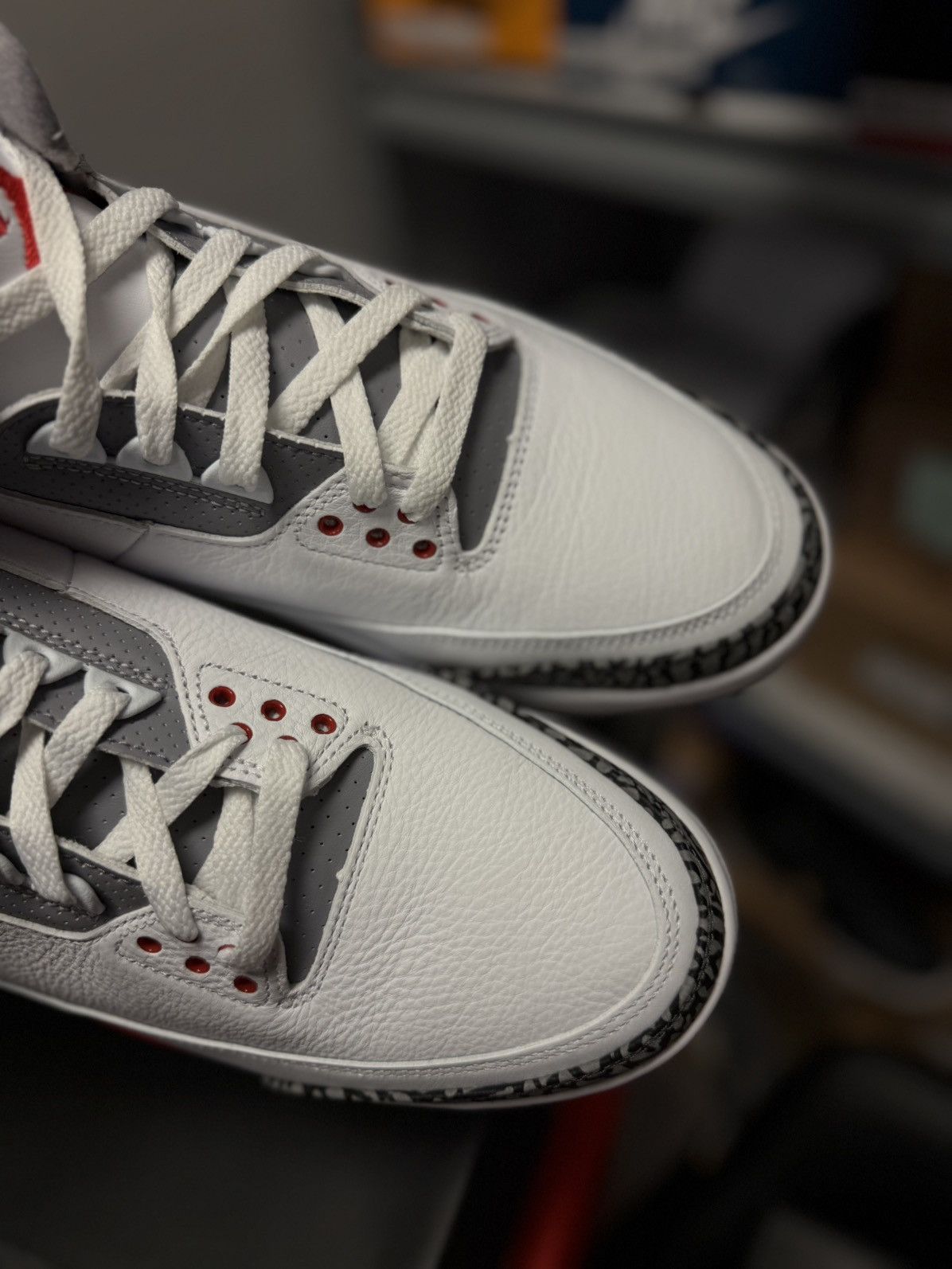 Jordan Brand × Nike Jordan 3 Fire Red Cement (2022) Size 12 🧼 Size US 12 / EU 45 - 14 Thumbnail