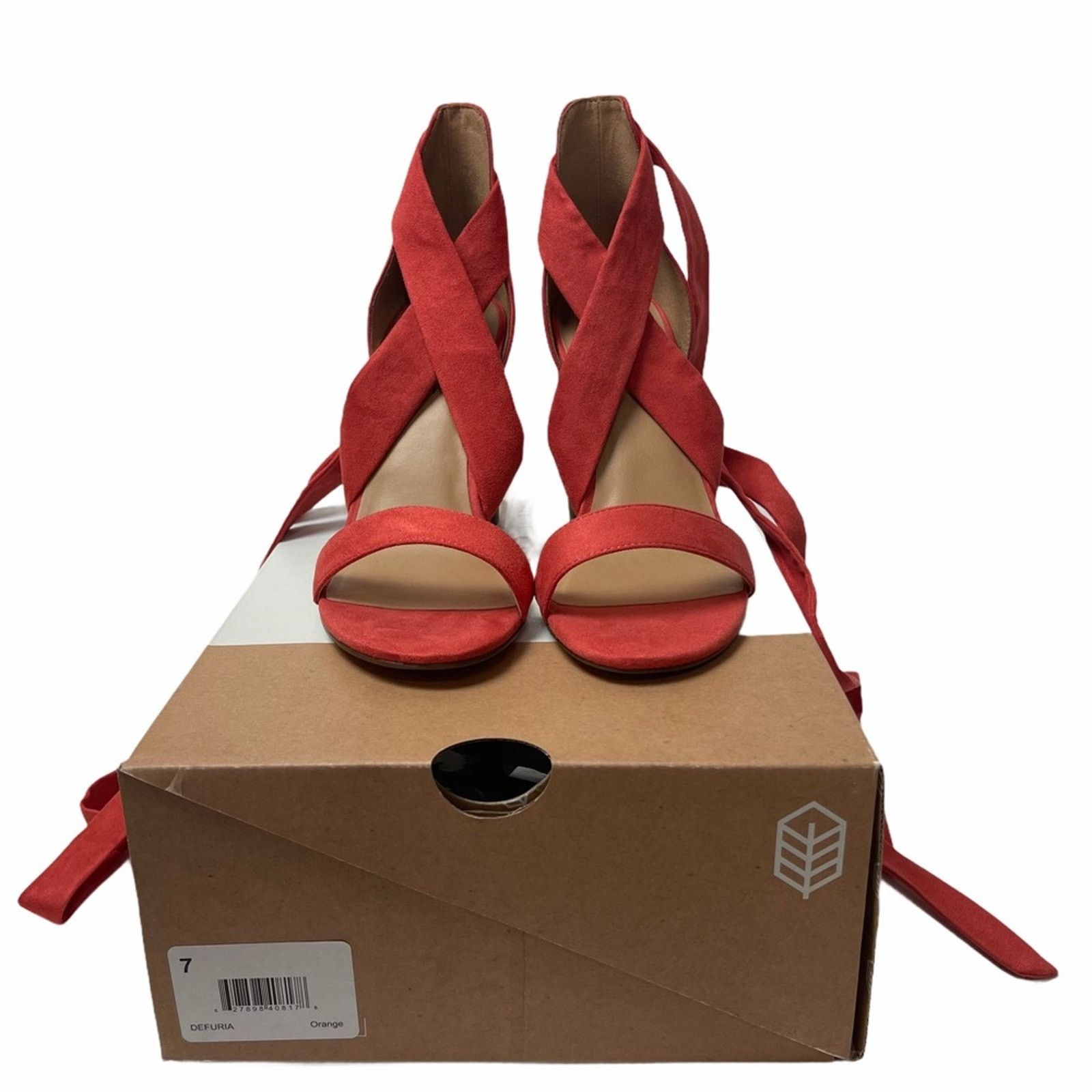 Call It Spring Call It Spring Defuria Sandal Orange Faux Suede 7M Size US 7 / IT 37 - 9 Thumbnail