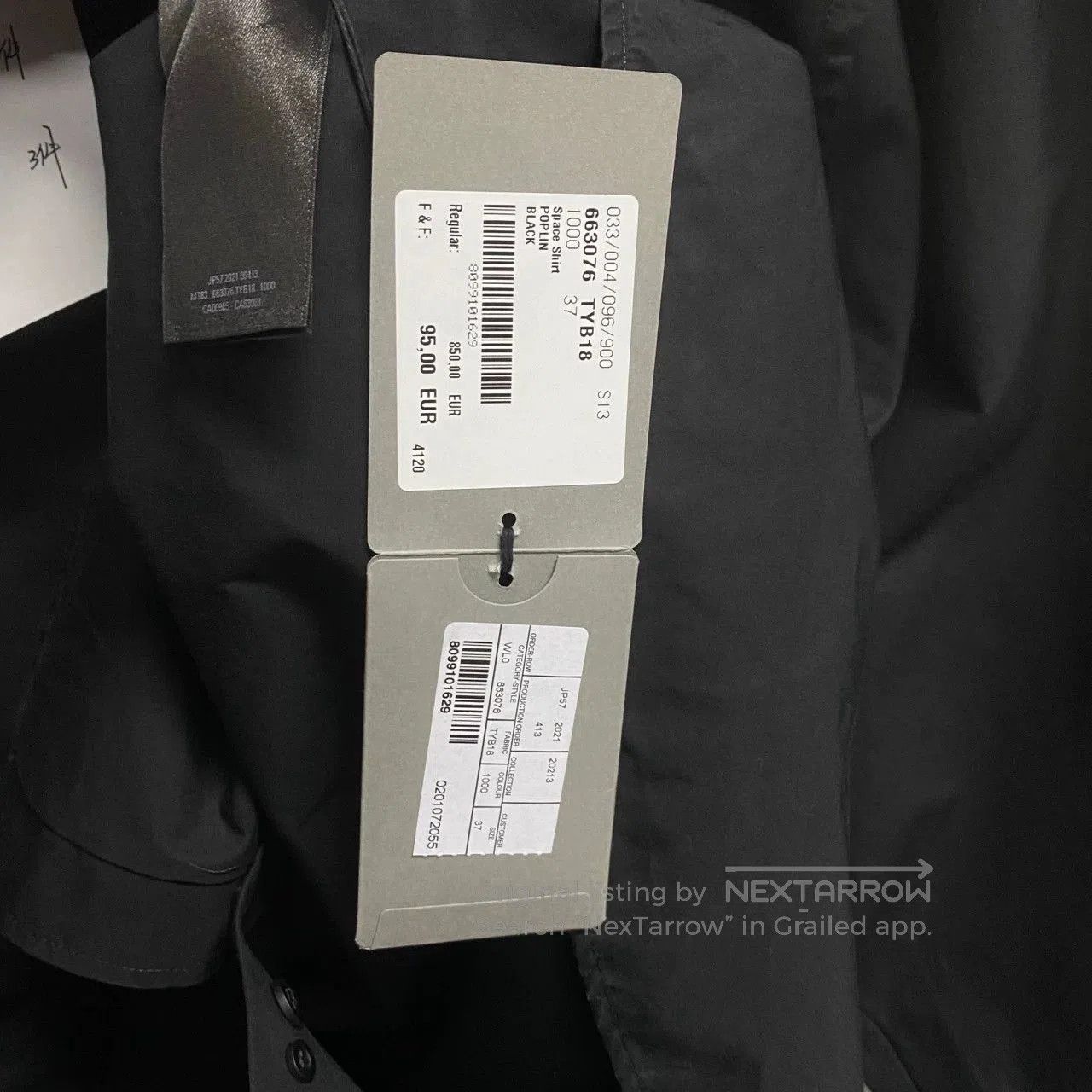 Balenciaga Balenciaga Black NASA Embroidery Long Sleeve Shirt. Size US M / EU 48-50 / 2 - 5 Thumbnail