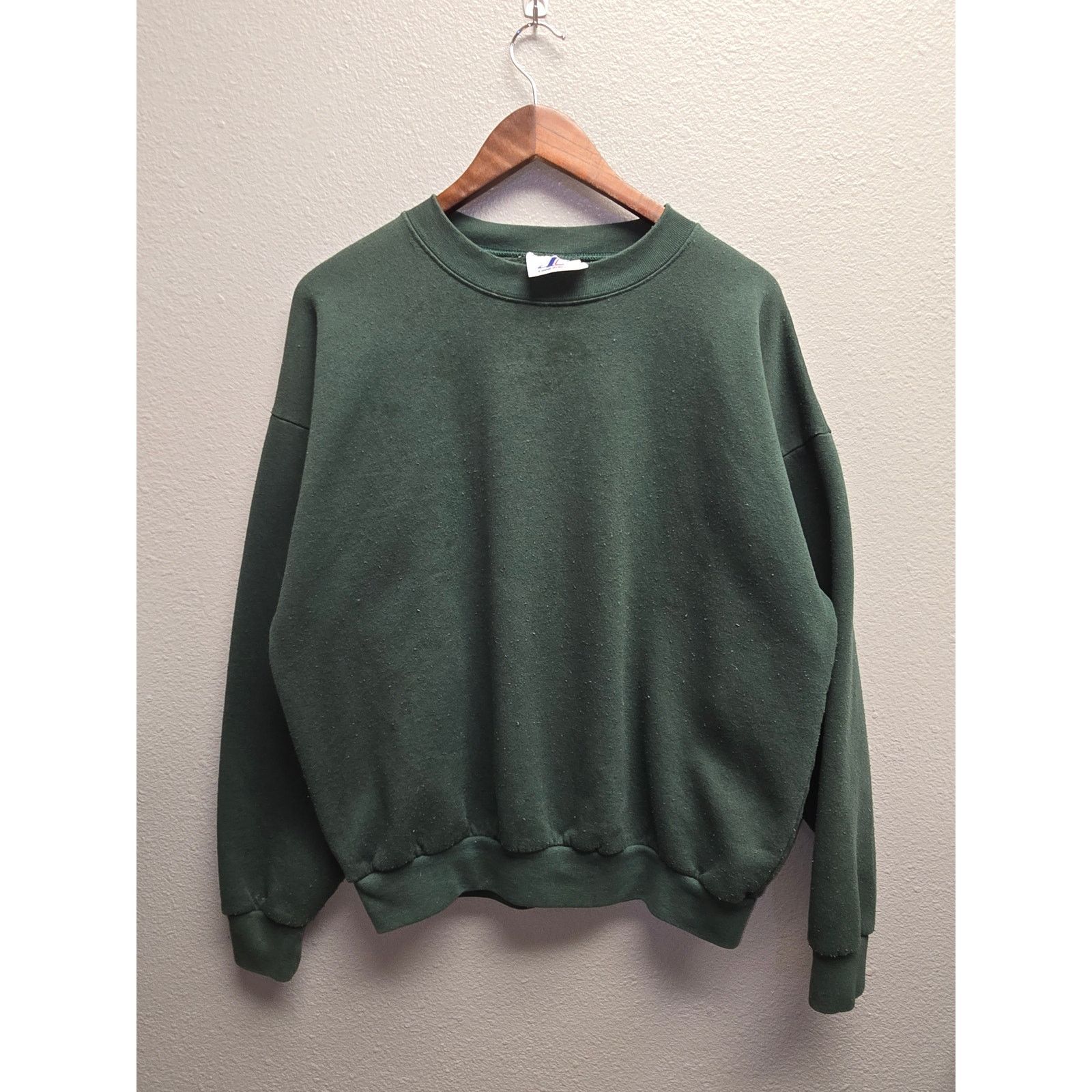 Logo Athletic × Vintage Vintage Green Blank Sweatshirt Logo Athletic XL 90s Crewneck Size US XL / EU 56 / 4 - 1 Thumbnail