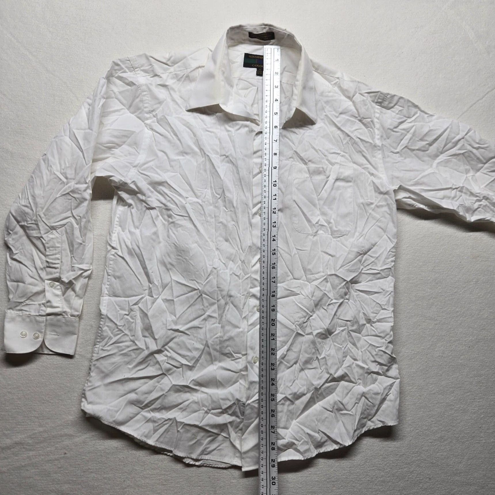 Alexander Julian ALEXANDER JULIAN Shirt Solid White Button-Up Long Sleeve M 15 15.5 Adult Men Cotton Spandex Casual Shirt Beach City Vintage No N/A Size US M / EU 48-50 / 2 - 6 Thumbnail