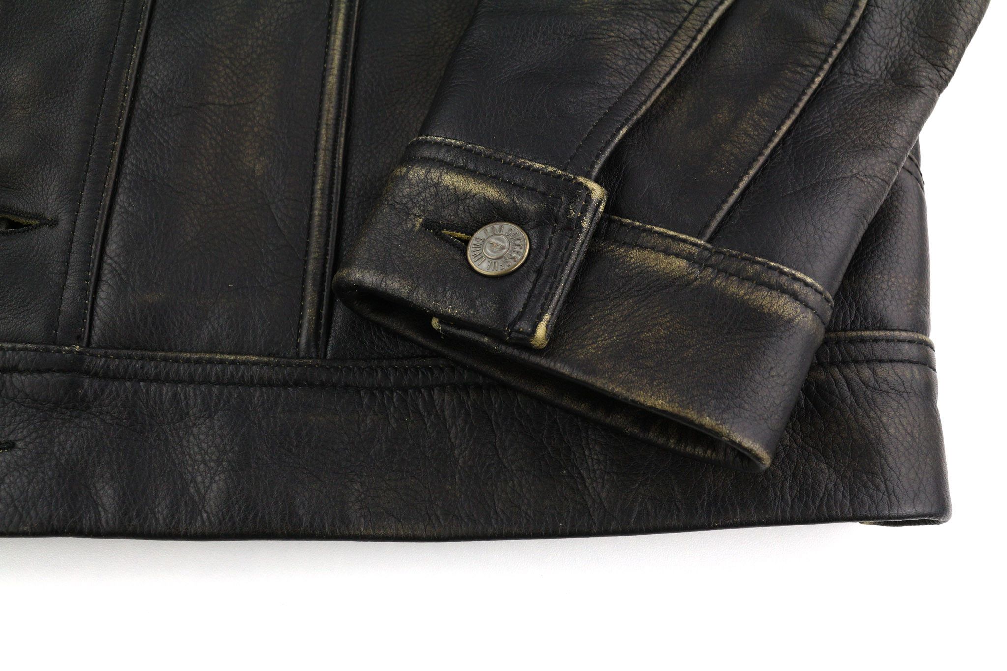 Diesel L-RILEY L Black Cowhide Leather Button Jacket 40081 Size US L / EU 52-54 / 3 - 6 Thumbnail