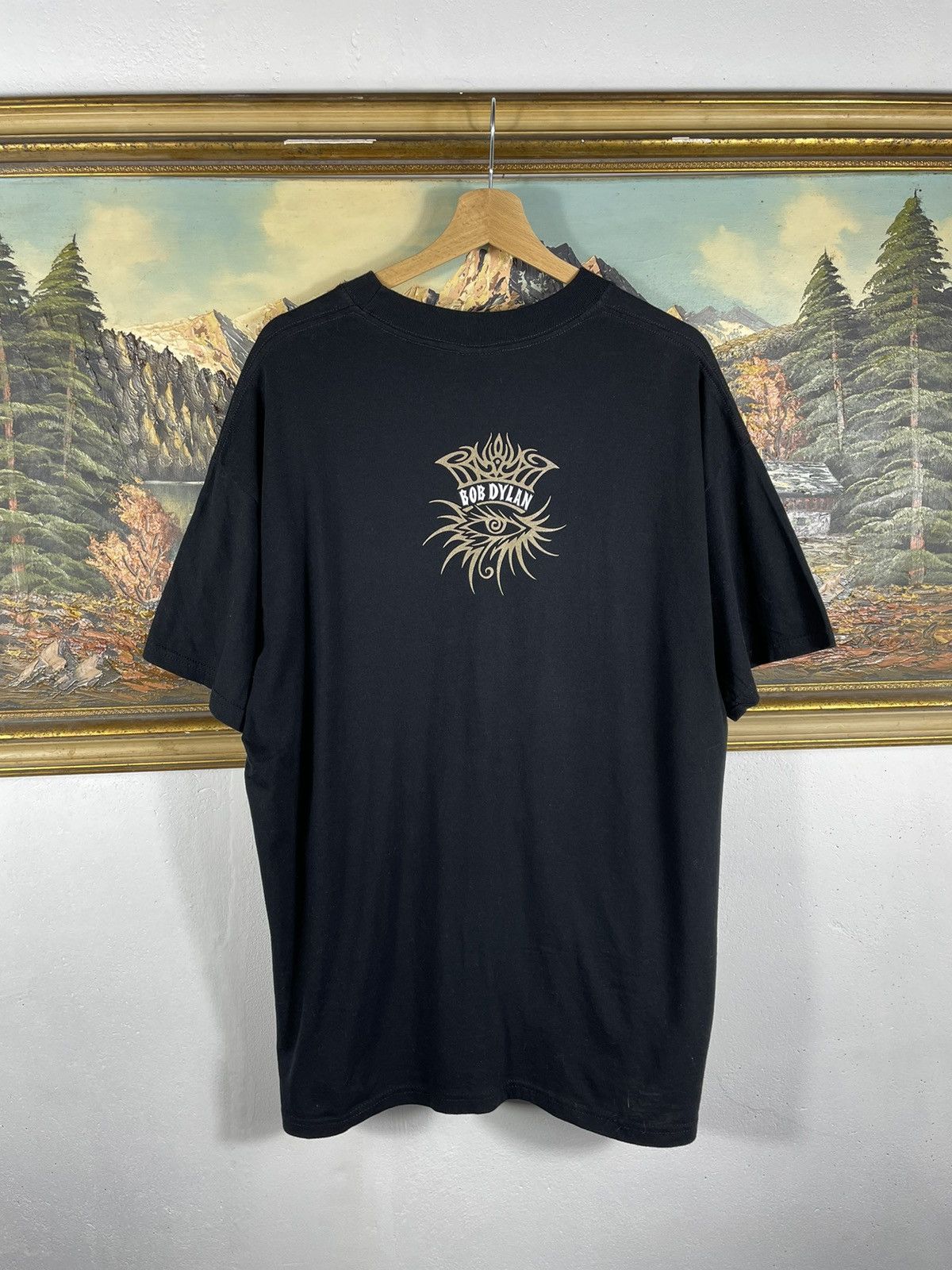 Band Tees × Vintage Vintage Retro 90s Bob Dylan Black T-shirt Tees Size US XL / EU 56 / 4 - 7 Thumbnail