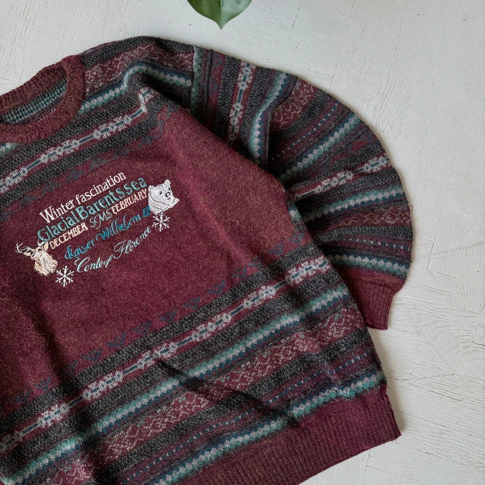 Vintage Vintage Chunky Knit Wool Blend Sweater Elegant Oversized Size US L / EU 52-54 / 3 - 3 Thumbnail