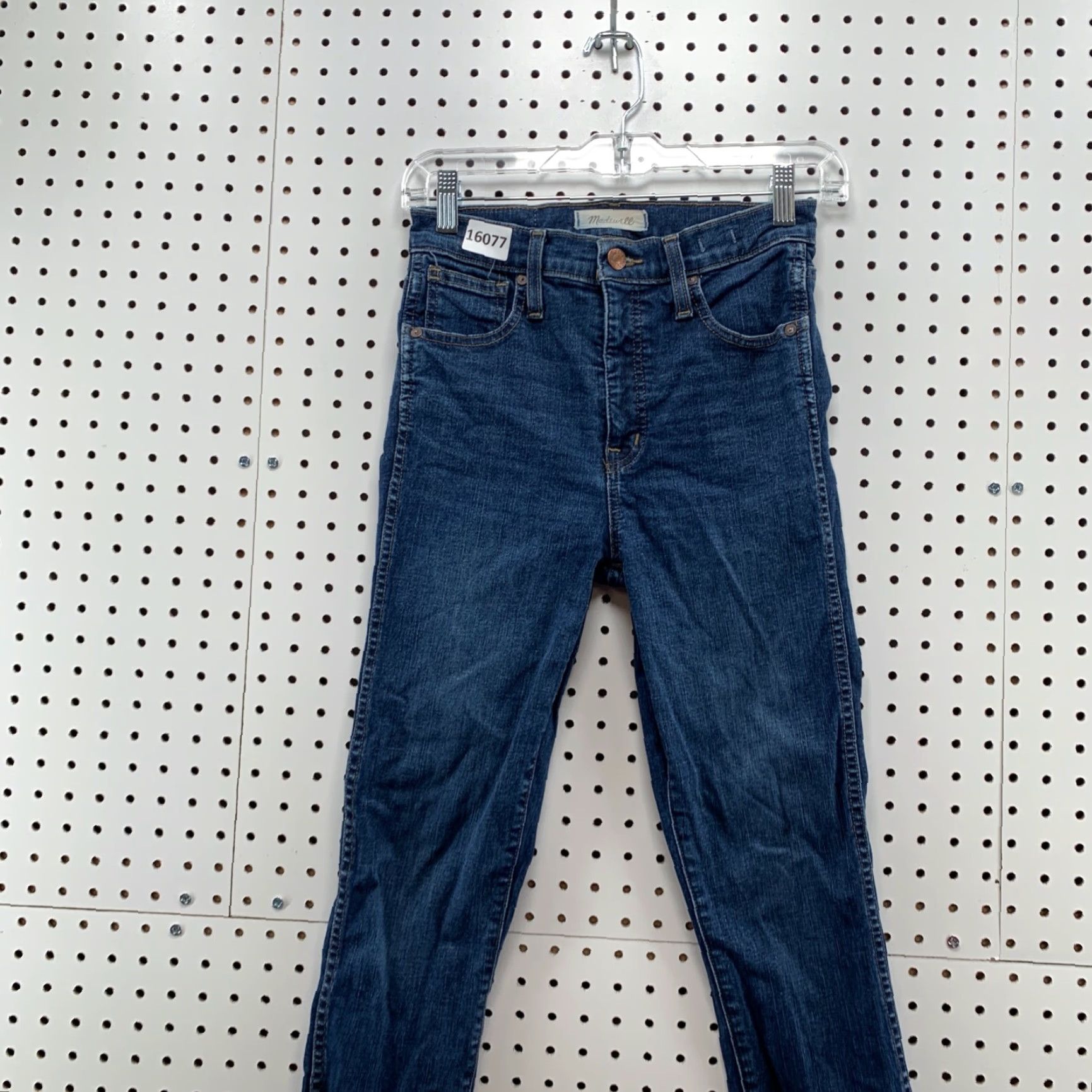 Madewell Madewell Jeans Skinny 26 Women High Rise Stretch Denim Blue 10" Raw Hem XS? Wait. Size 26" / US 2 / IT 38 - 2 Thumbnail