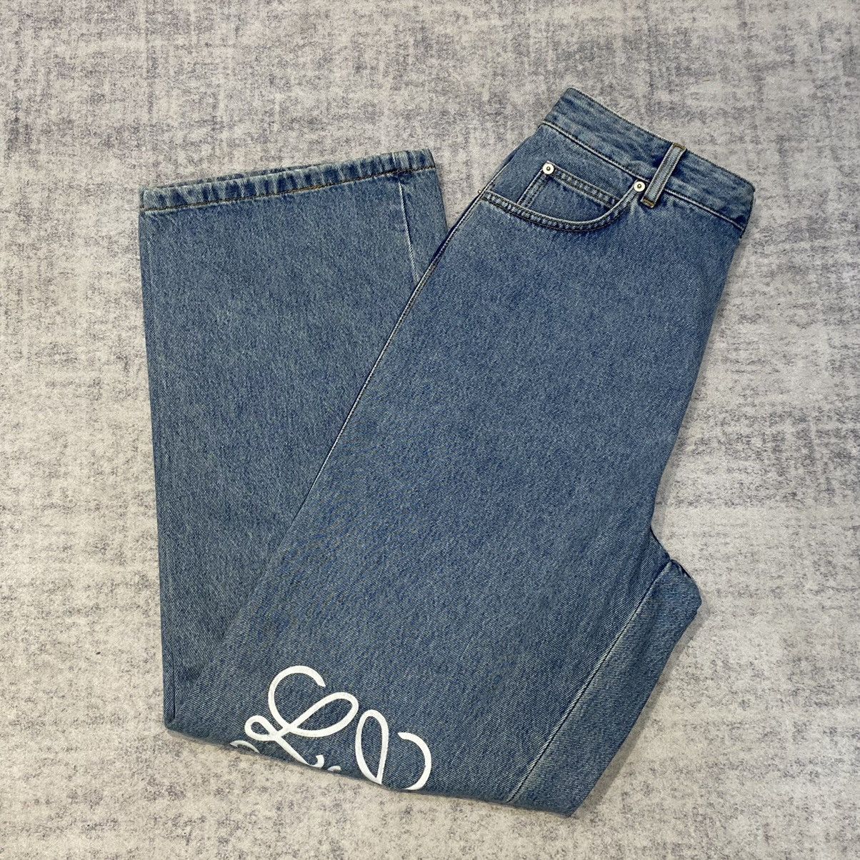 Loewe LOEWE Anagram Baggy Jeans In Denim Size 34" / US 12 / IT 48 - 4 Thumbnail
