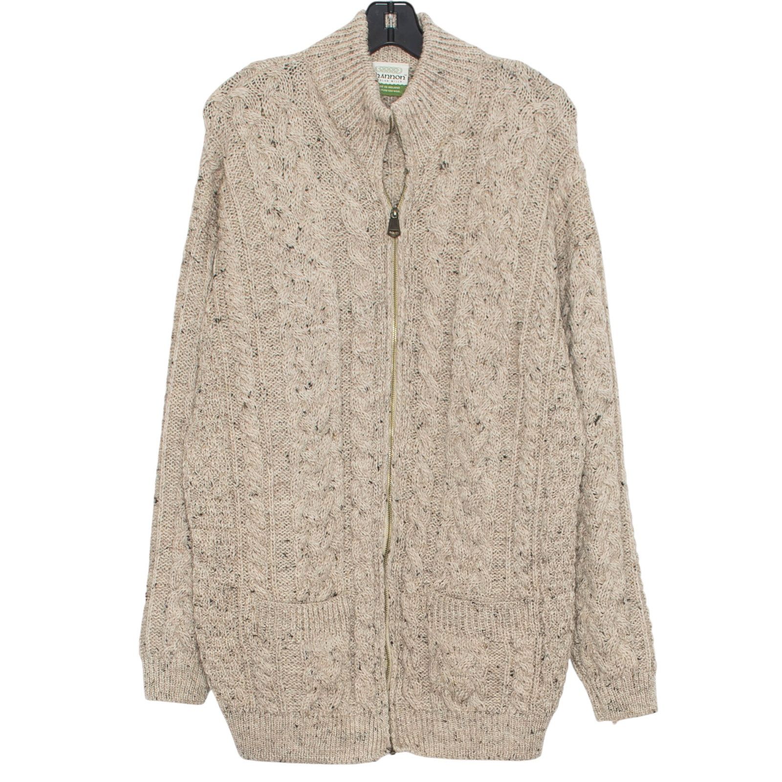 Other Shannon Woolen Mills Sweater Wool Cable Knit Full Zip Large Size L / US 10 / IT 46 - 1 Thumbnail