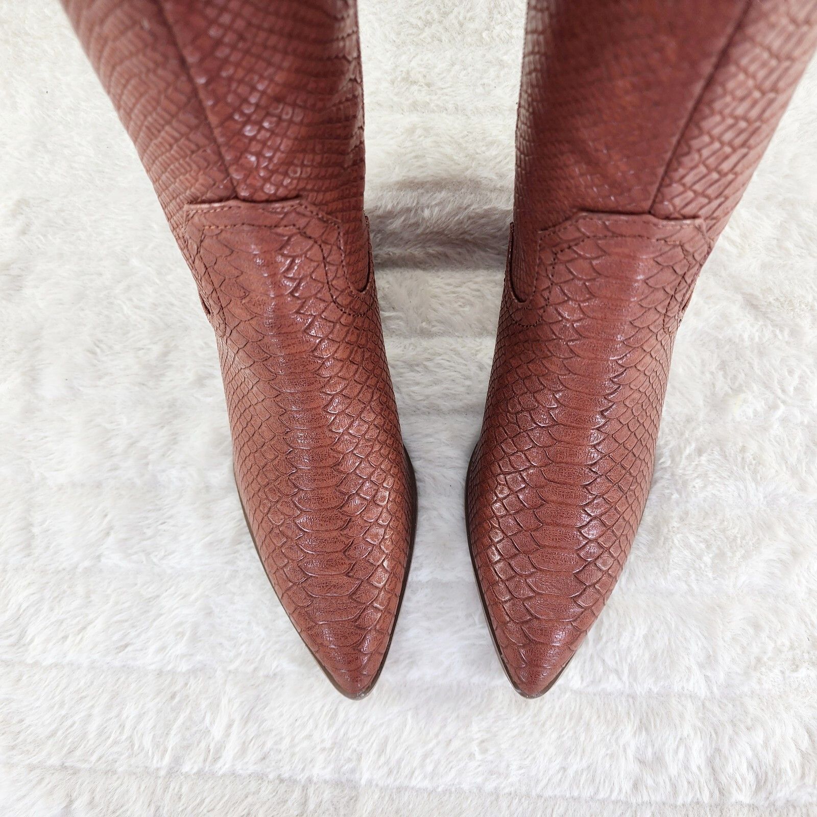 Other Slayer Tan Cowgirl Cowboy Ankle Boots Western Block Heels US Size US 11 / IT 41 - 5 Thumbnail