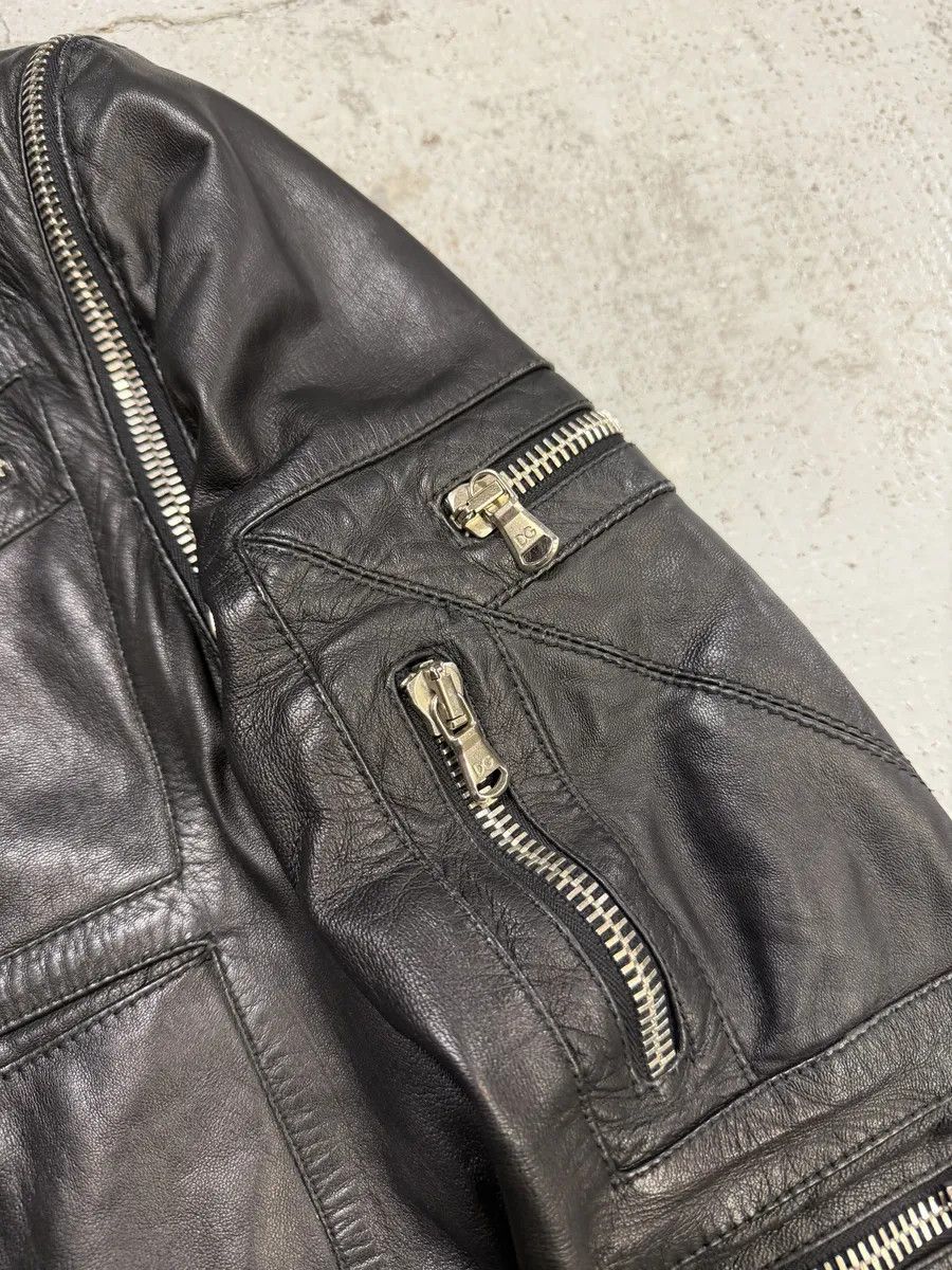 Dolce & Gabbana SS2002 Dolce & Gabbana Black Multi Zips Biker Leather Jacket with Detachable Sleeves Size US M / EU 48-50 / 2 - 9 Thumbnail