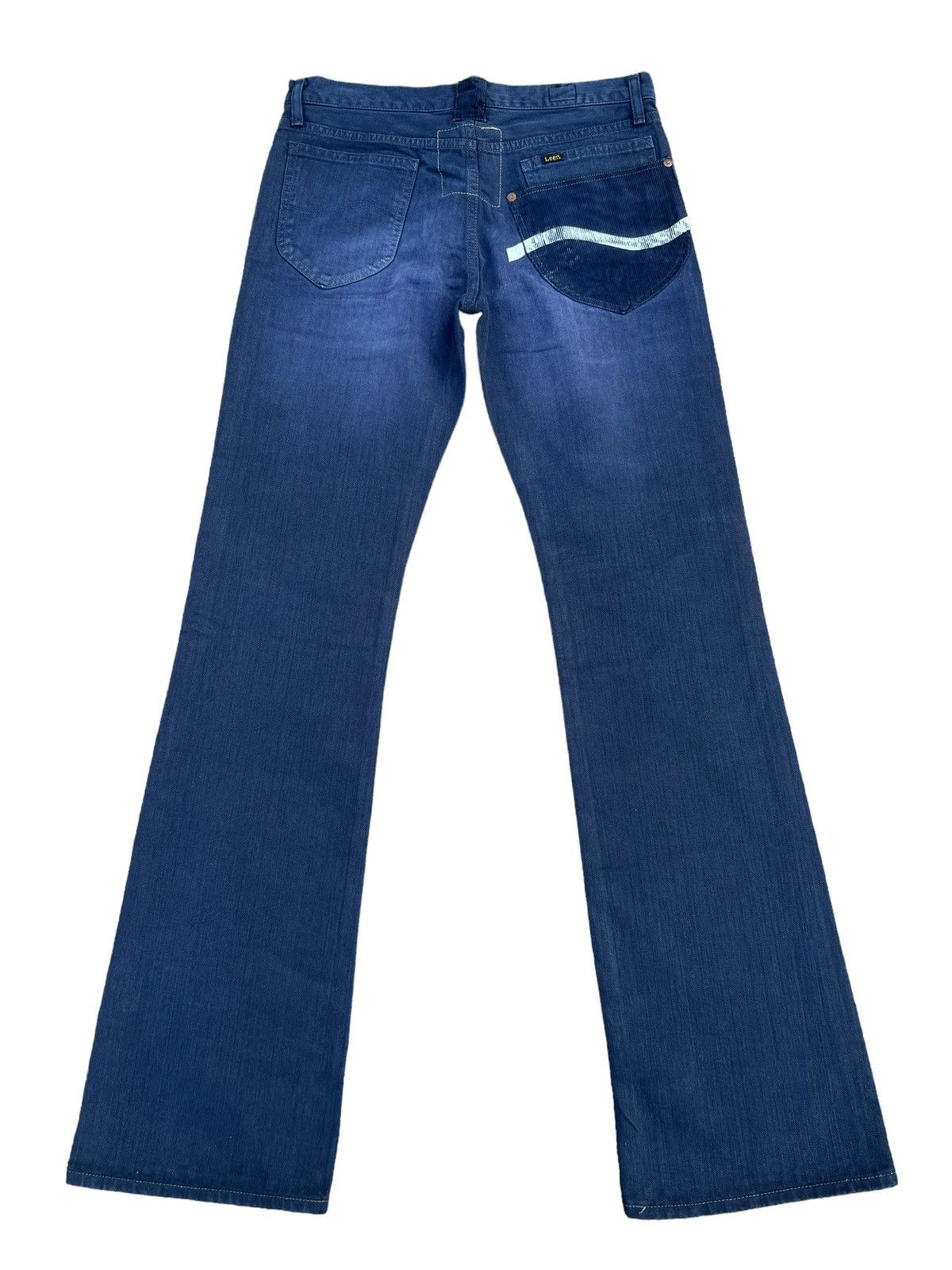 Lee AKIZ Japan X Lee Distressed Indigo Denim Flare Pant Size US 31 - 1 Thumbnail