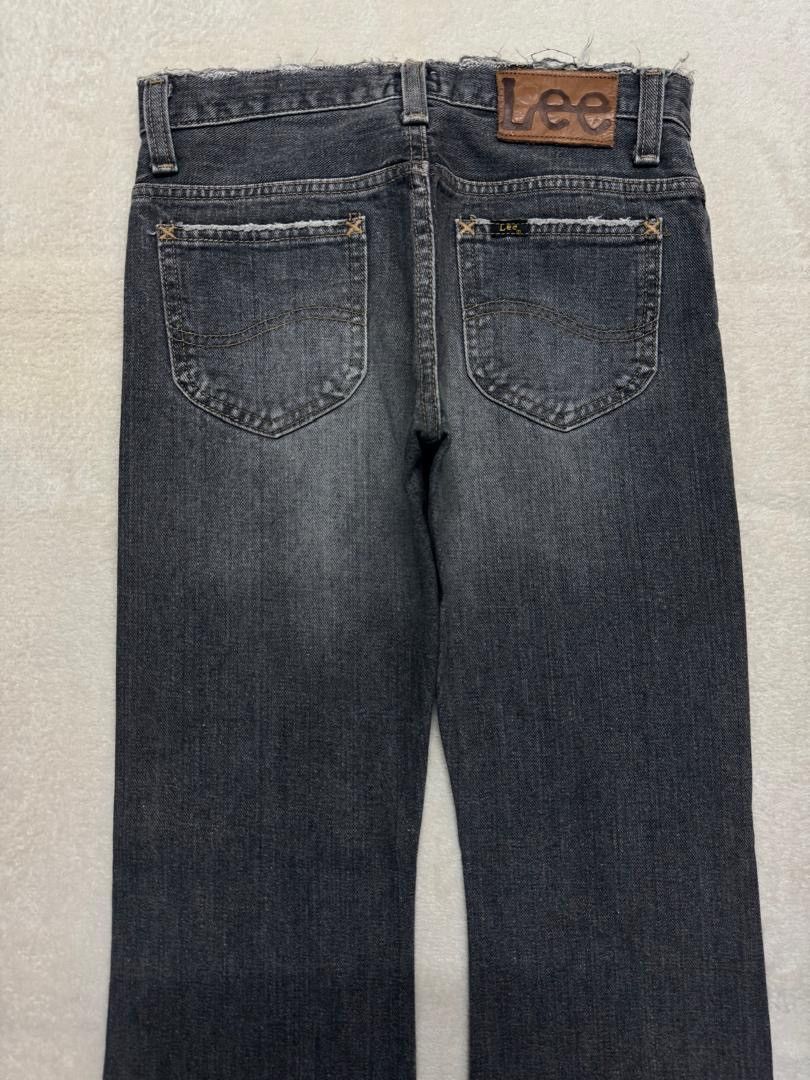 Lee 💥FLARED💥VINTAGE 90s LEE SAND WASHED DISTRESSED BELL BOTTOM Size US 27 - 14 Thumbnail