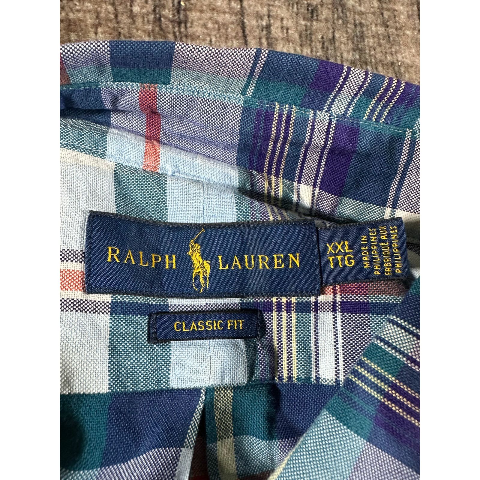 Ralph Lauren Ralph Lauren Classic Fit Shirt Men XXL Blue Green Plaid Polo Size US XXL / EU 58 / 5 - 8 Thumbnail