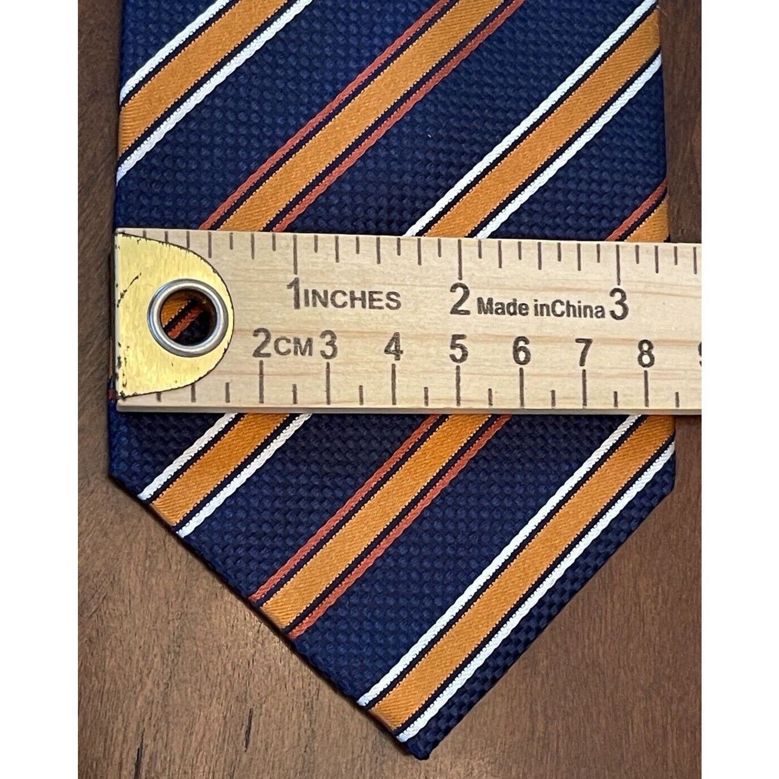 Stafford Stafford Blue Orange Hand Made 100% Silk Made In China Size ONE SIZE - 4 Thumbnail