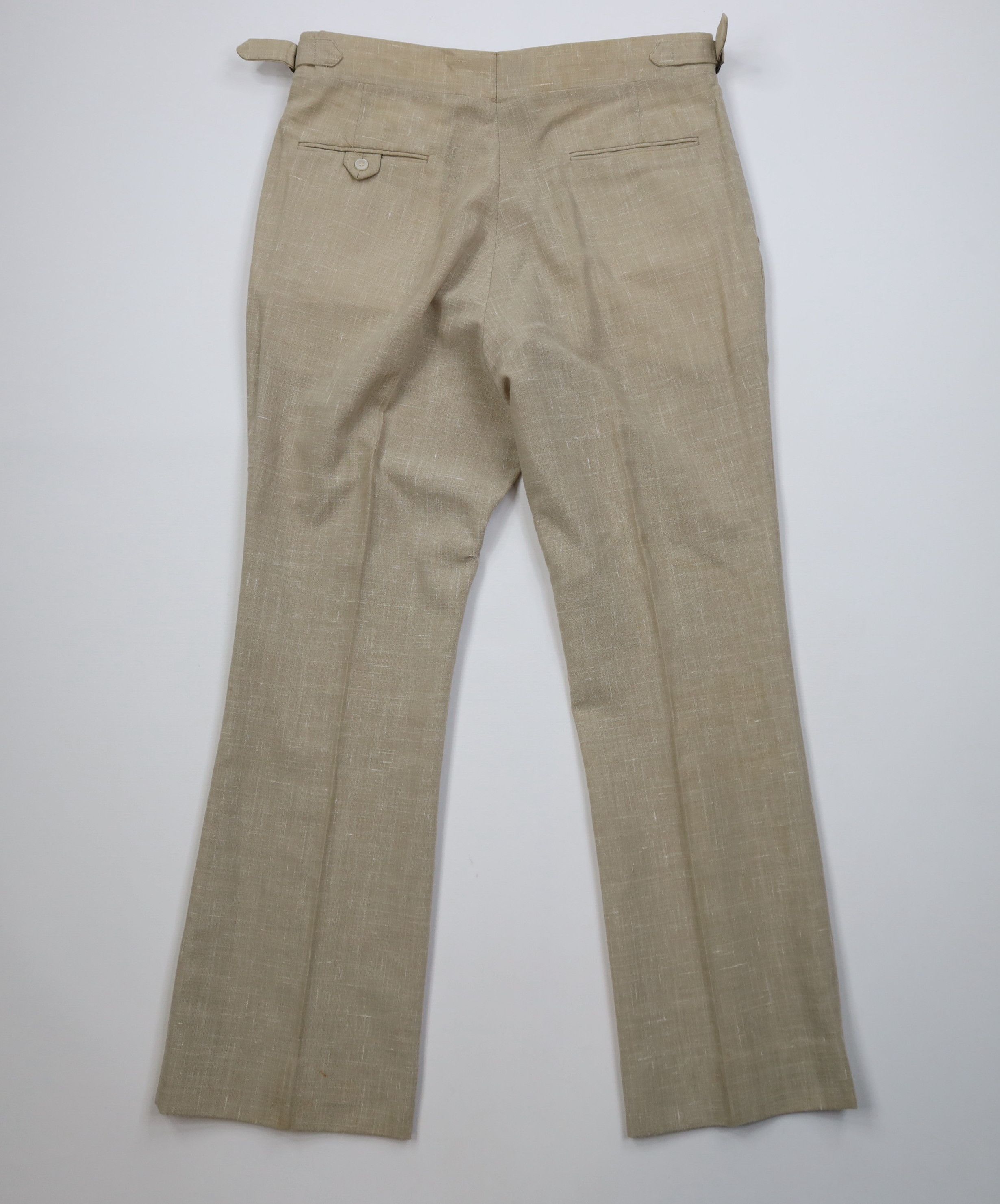 Vintage Vintage 70s Atomic Fleck Side Buckle Linen Wide Leg Pants Size US 34 / EU 50 - 10 Thumbnail